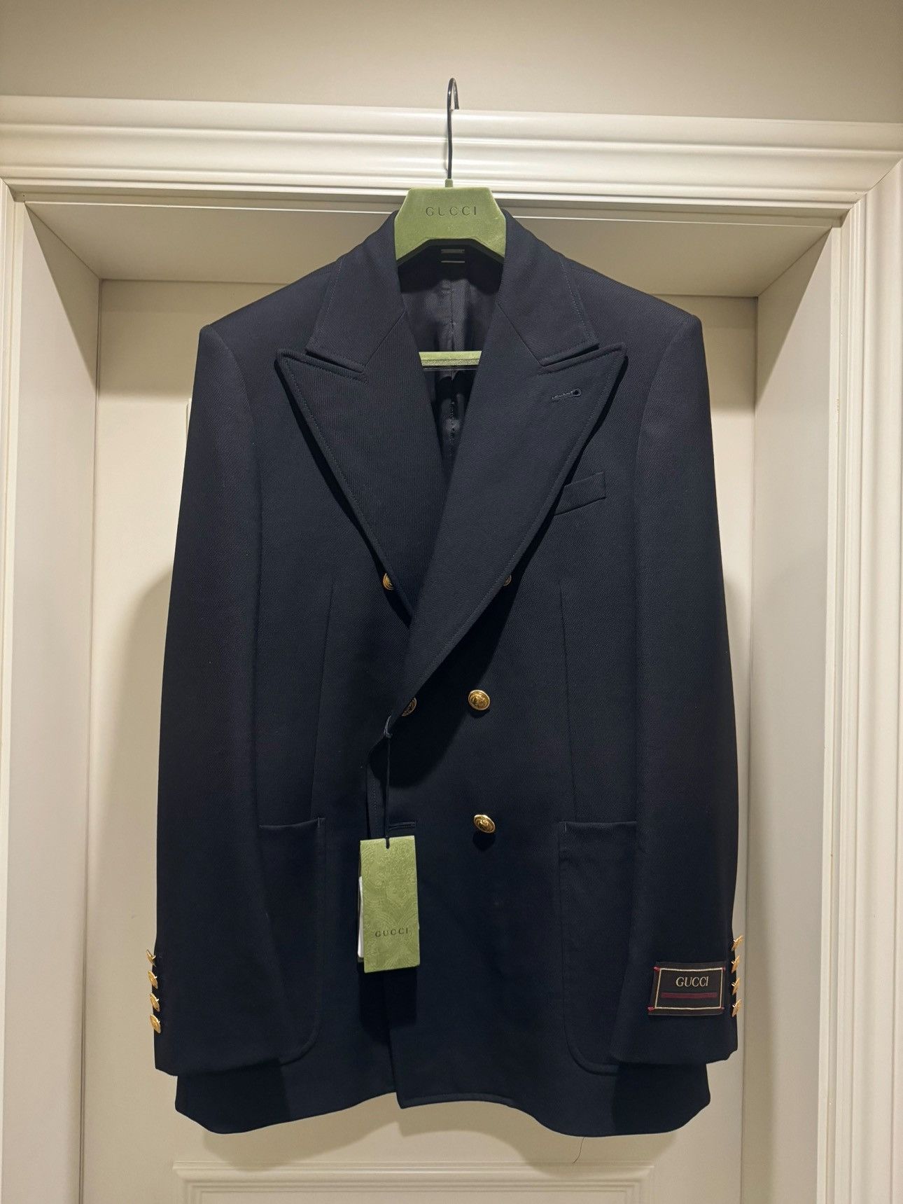 Gucci Gucci 22SS Wool Double Breasted Blazer Size 50S - 4 Thumbnail
