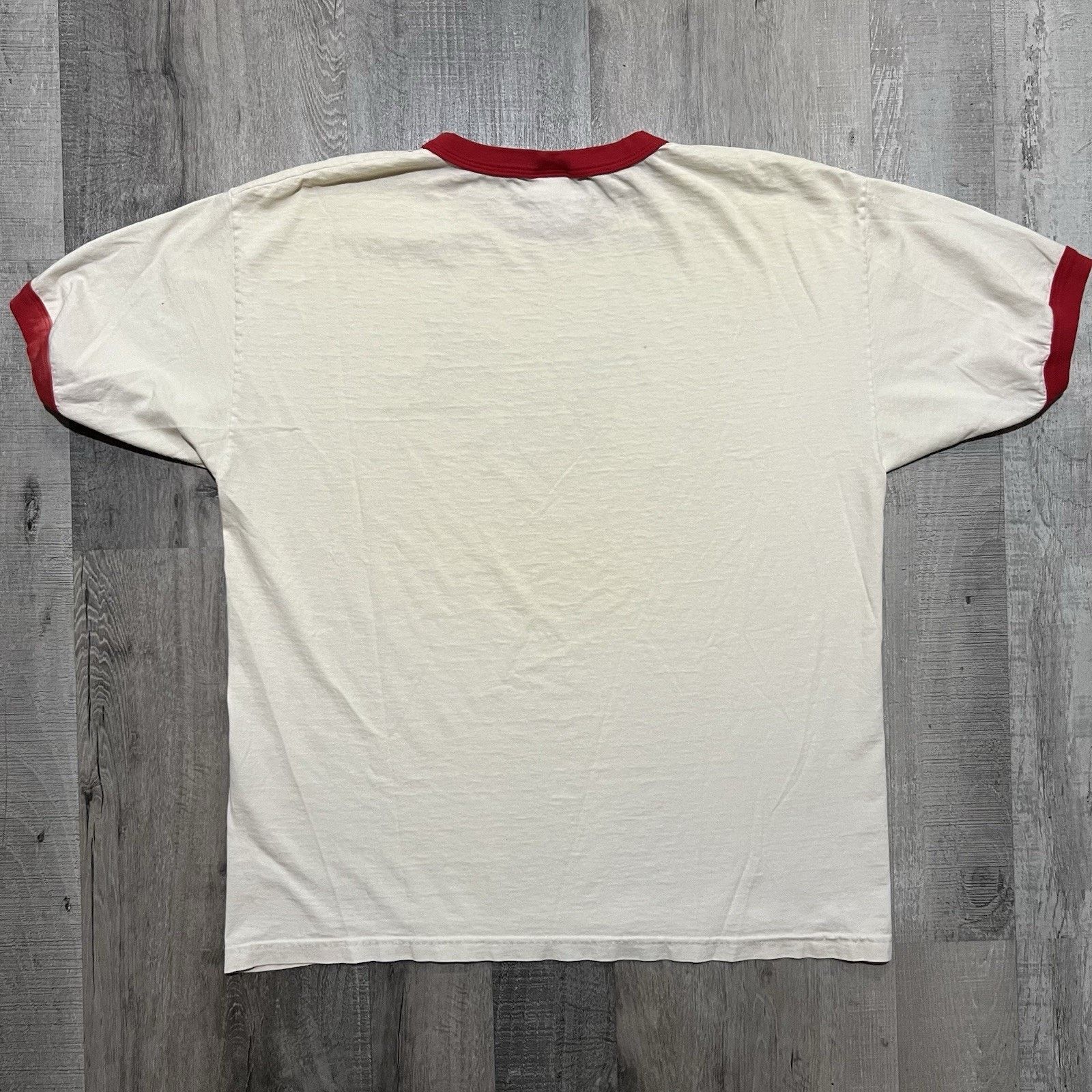 Anvil VTG Curious George Ringer T Shirt Naughty Little Monkey 90s Size US XL / EU 56 / 4 - 2 Thumbnail