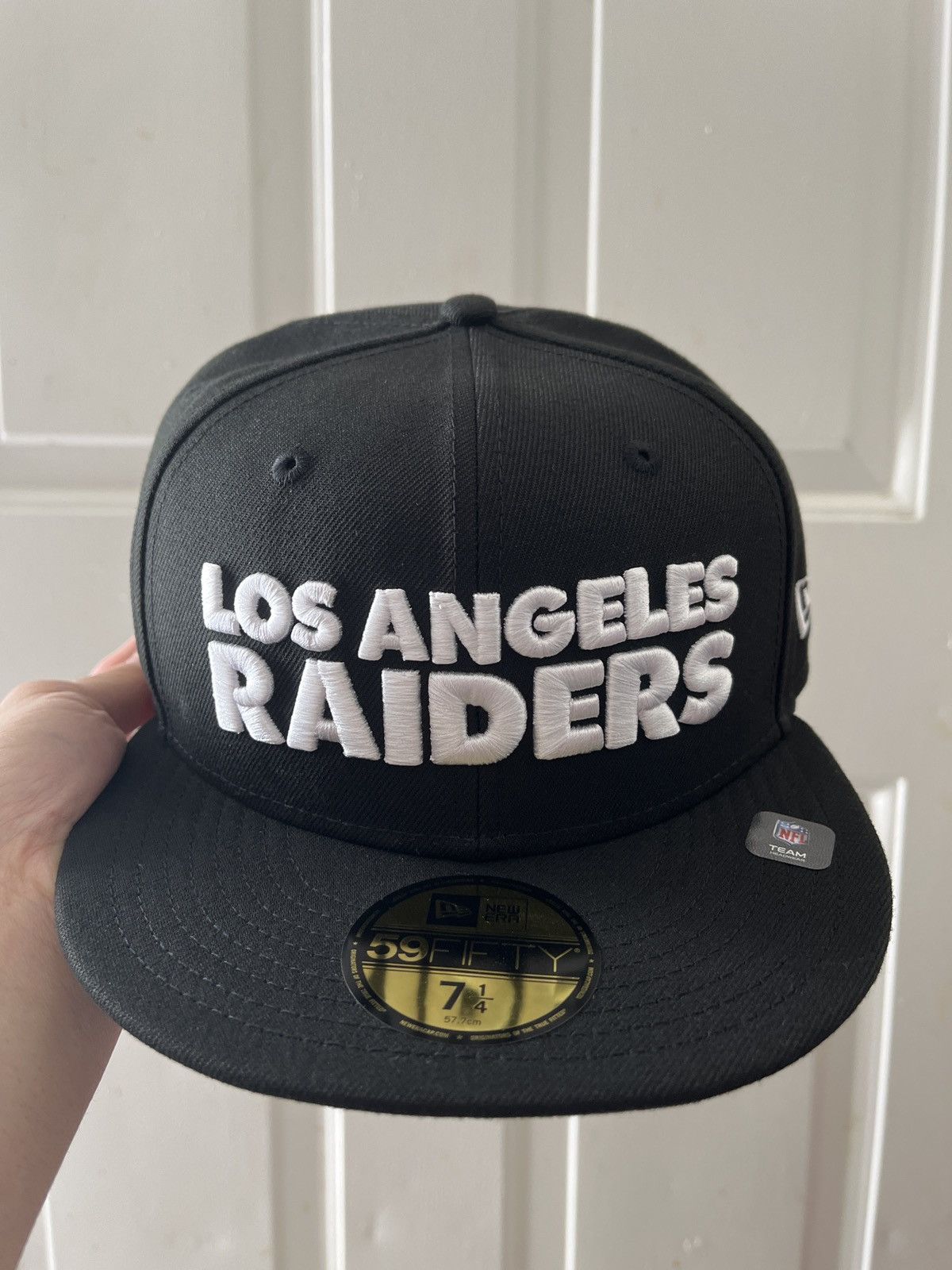 image of Los Angeles Raiders 7 1/4 59Fifty New Era Restricted Nfl in Black, Men's