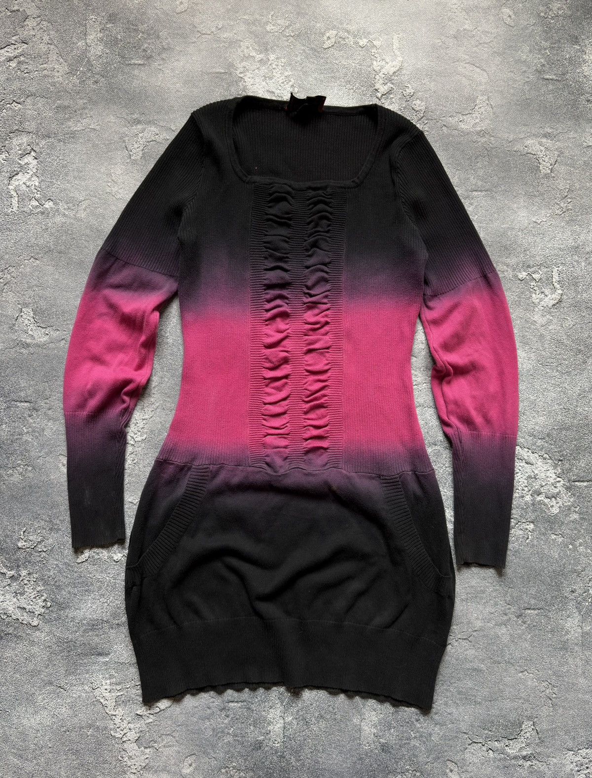 Missoni Vintage Missoni Foulard Ombre Gradient Ruched Knit Dress Size M / US 6-8 / IT 42-44 - 1 Thumbnail
