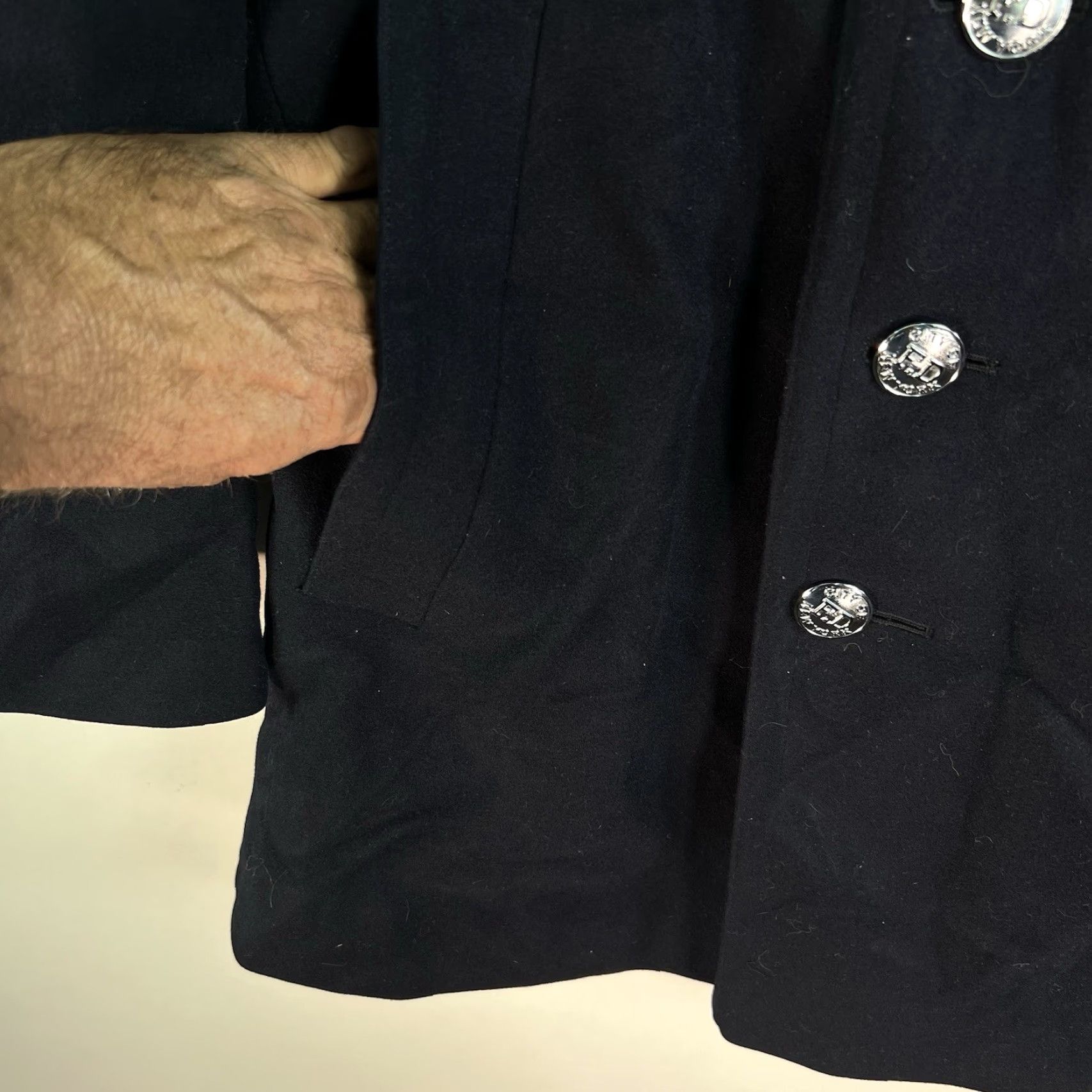 Vintage VINTAGE Merson NYFD Wool Jacket Chore Shirt 1980s Blue 44 Mens Regular Size M 1980s Chore Jacket Mens Blue 44 Size US S / EU 44-46 / 1 - 5 Thumbnail