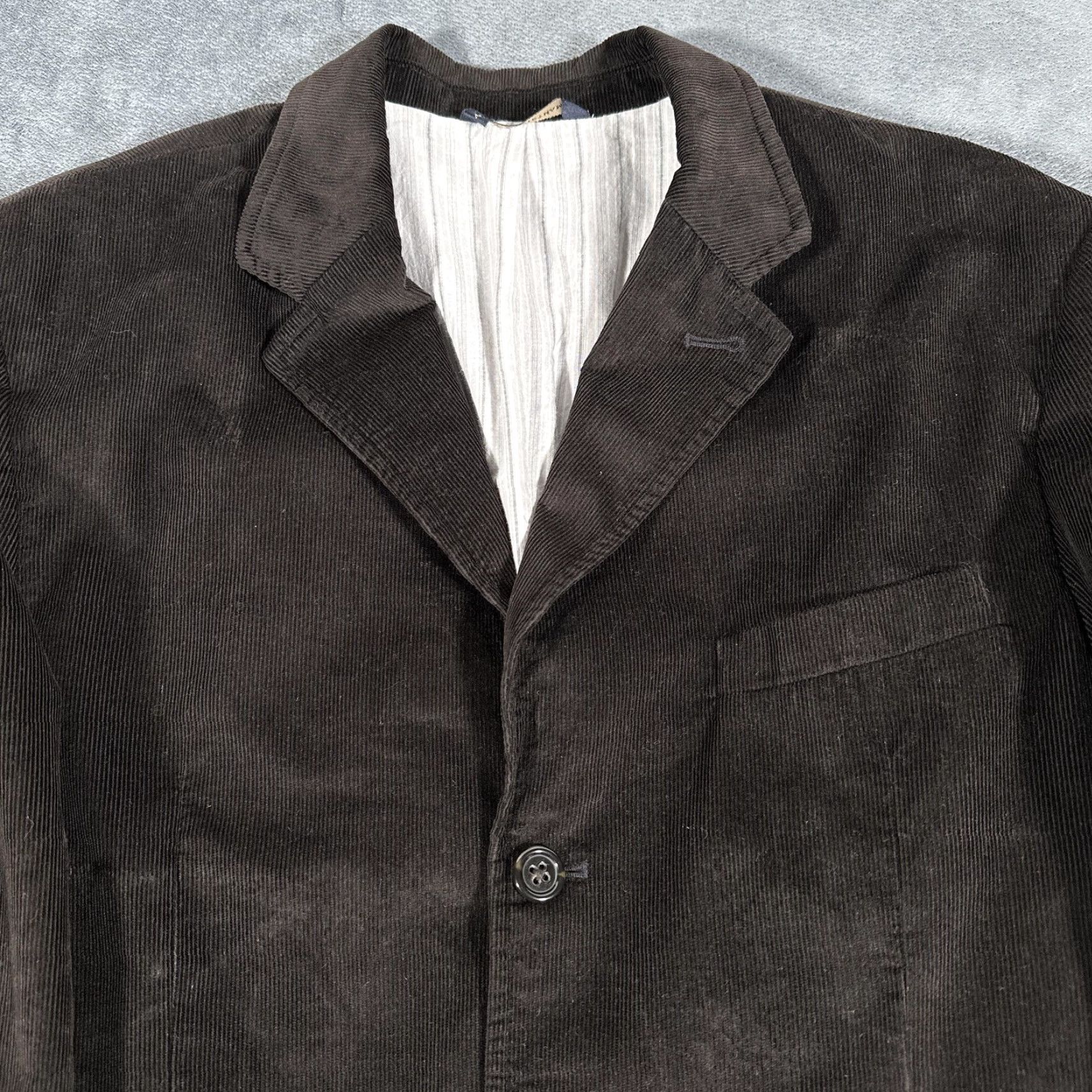 Banana Republic VINTAGE Banana Republic Sport Coat Corduroy Blazer Mens 44R Brown Elbow Patch 3-Button Slim Fit Coat Mens Size 42R - 2 Thumbnail