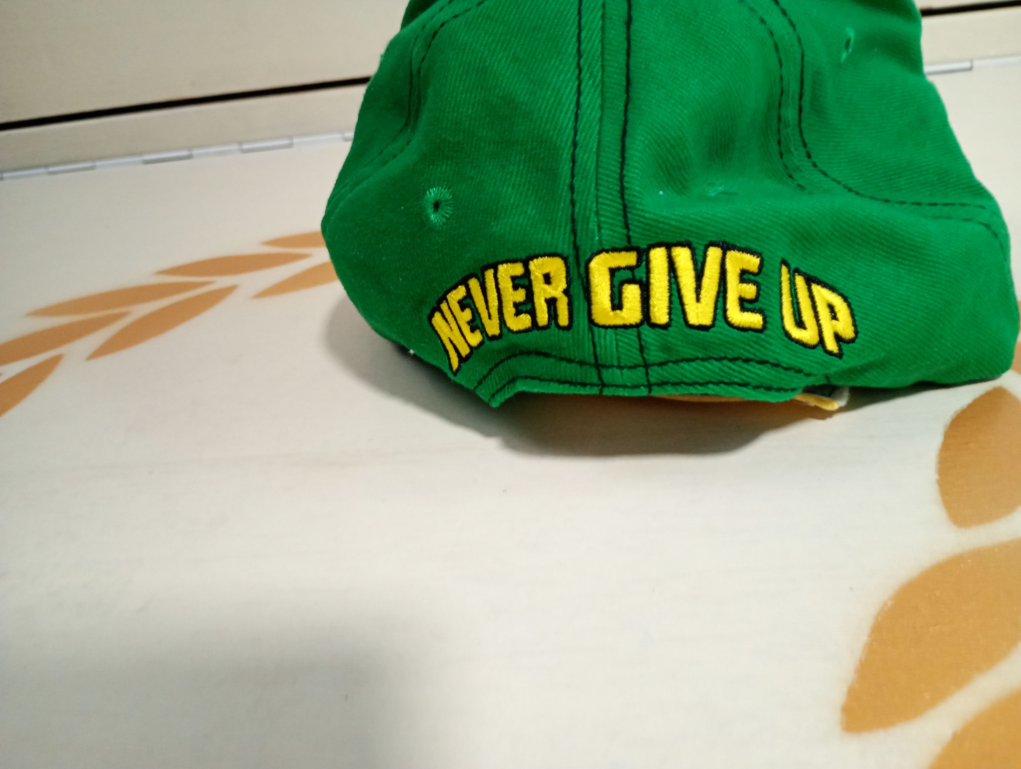 WWE John Cena U Can’t See Me Hat WWE Green Yellow Adjustable Cap Size ONE SIZE - 8 Thumbnail