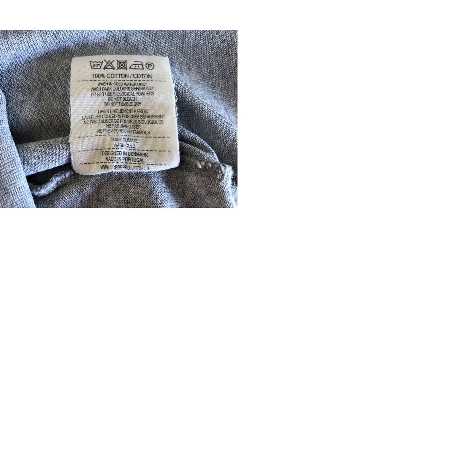Norse Projects Norse Projects Men's T-Shirt Gray Cotton Short Sleeve Size US M / EU 48-50 / 2 - 9 Thumbnail