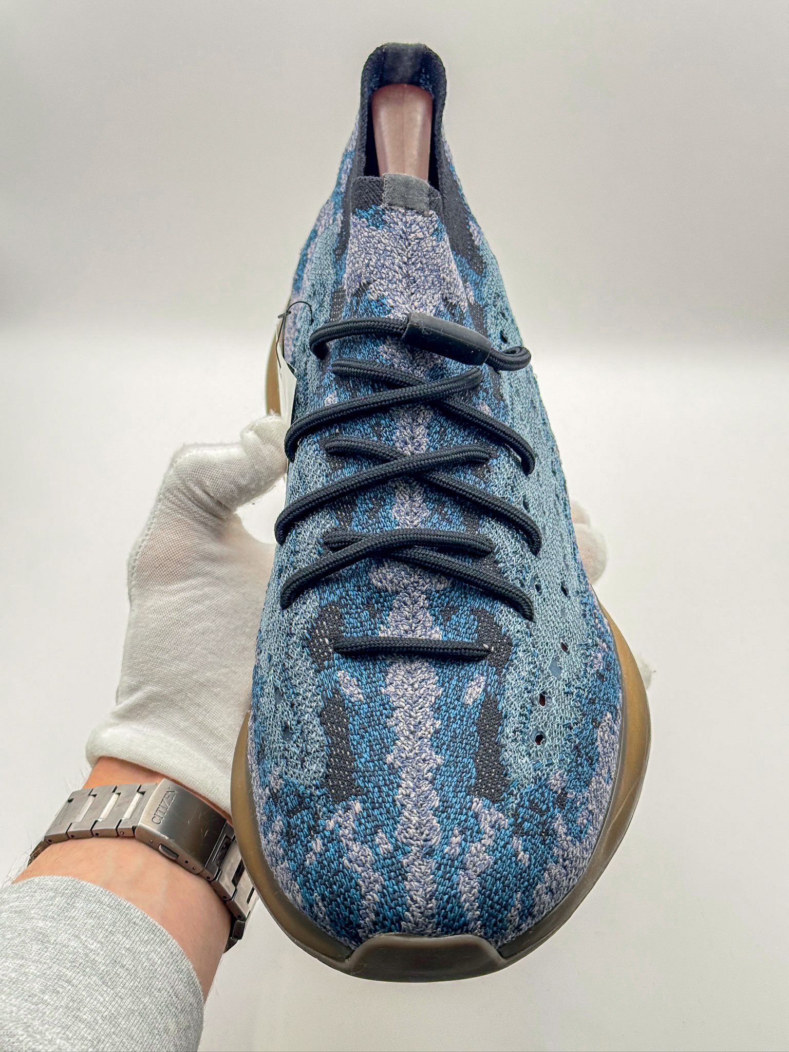Adidas Adidas Yeezy 380 Blue Grey Speckled Gold Sole Sneakers Size US 12 / EU 45 - 7 Thumbnail