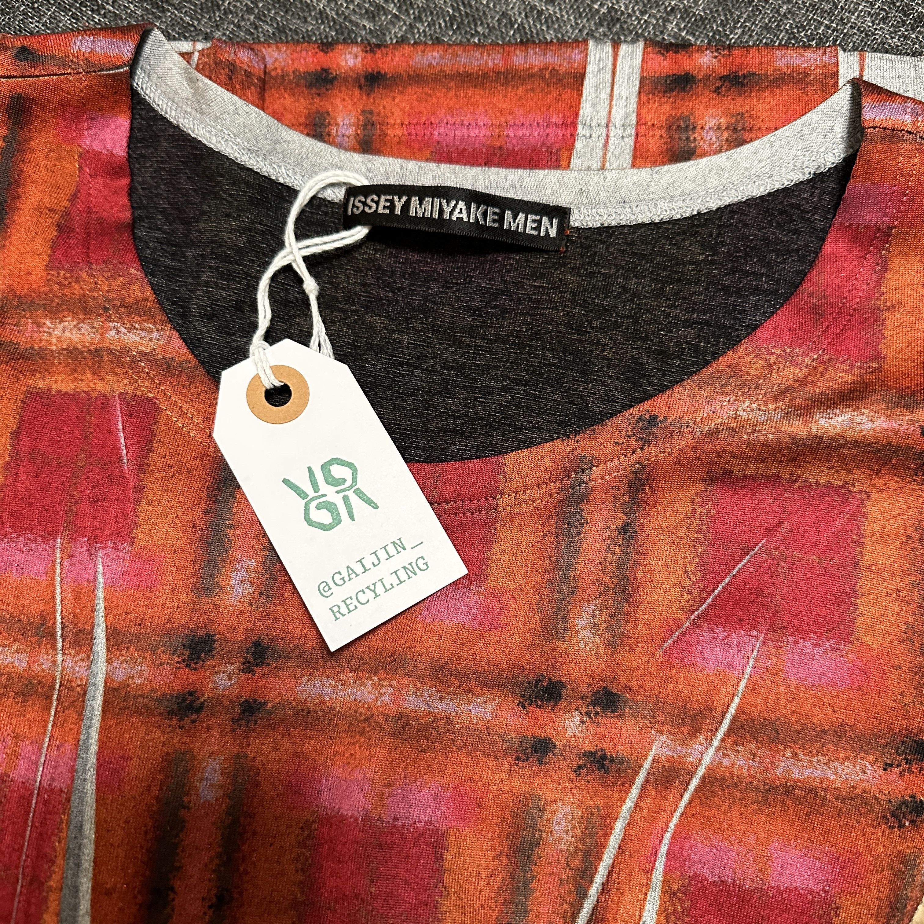 Issey Miyake 00s Blurred Plaid " Misprinted" / Wrinkle T-Shirt Size US M / EU 48-50 / 2 - 6 Thumbnail