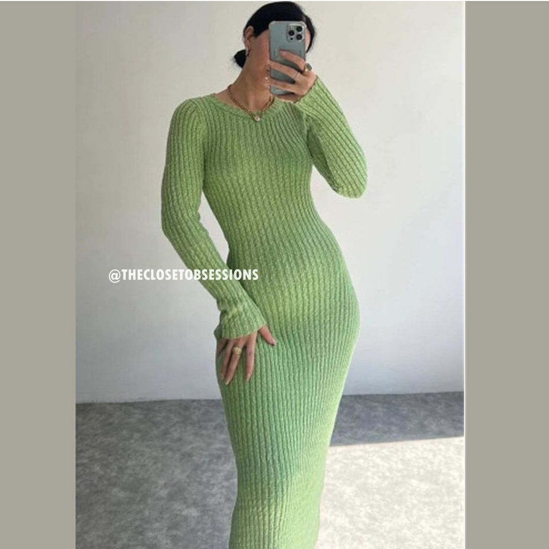 Mango MANGO Ribbed Knit Maxi Dress NWT – Blogger Favorite – Size 8 Size M / US 6-8 / IT 42-44 - 19 Thumbnail