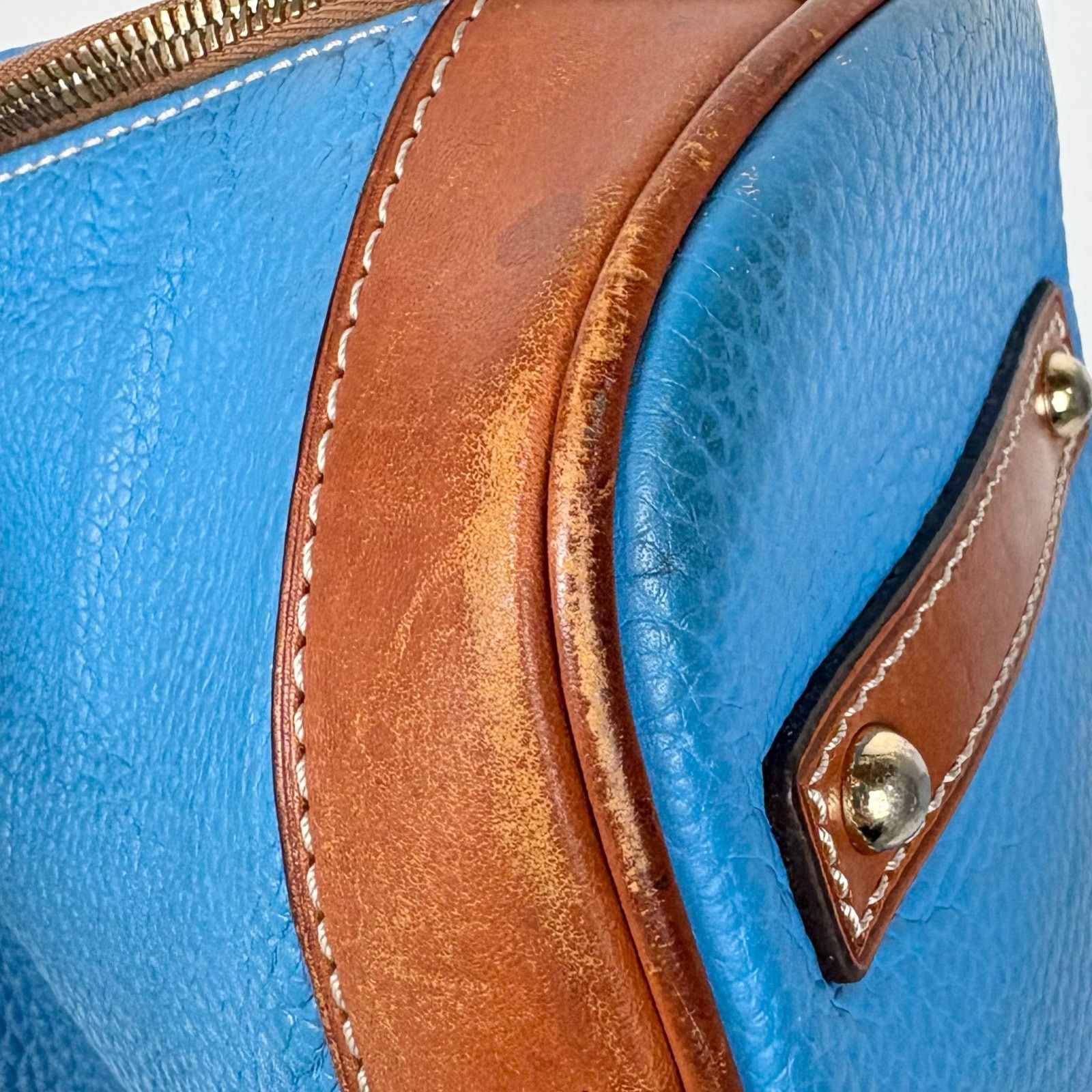 Dooney & Bourke Dooney & Bourke Zip Zip Pebble Grain Domed Satchel Blue Size ONE SIZE - 15 Thumbnail