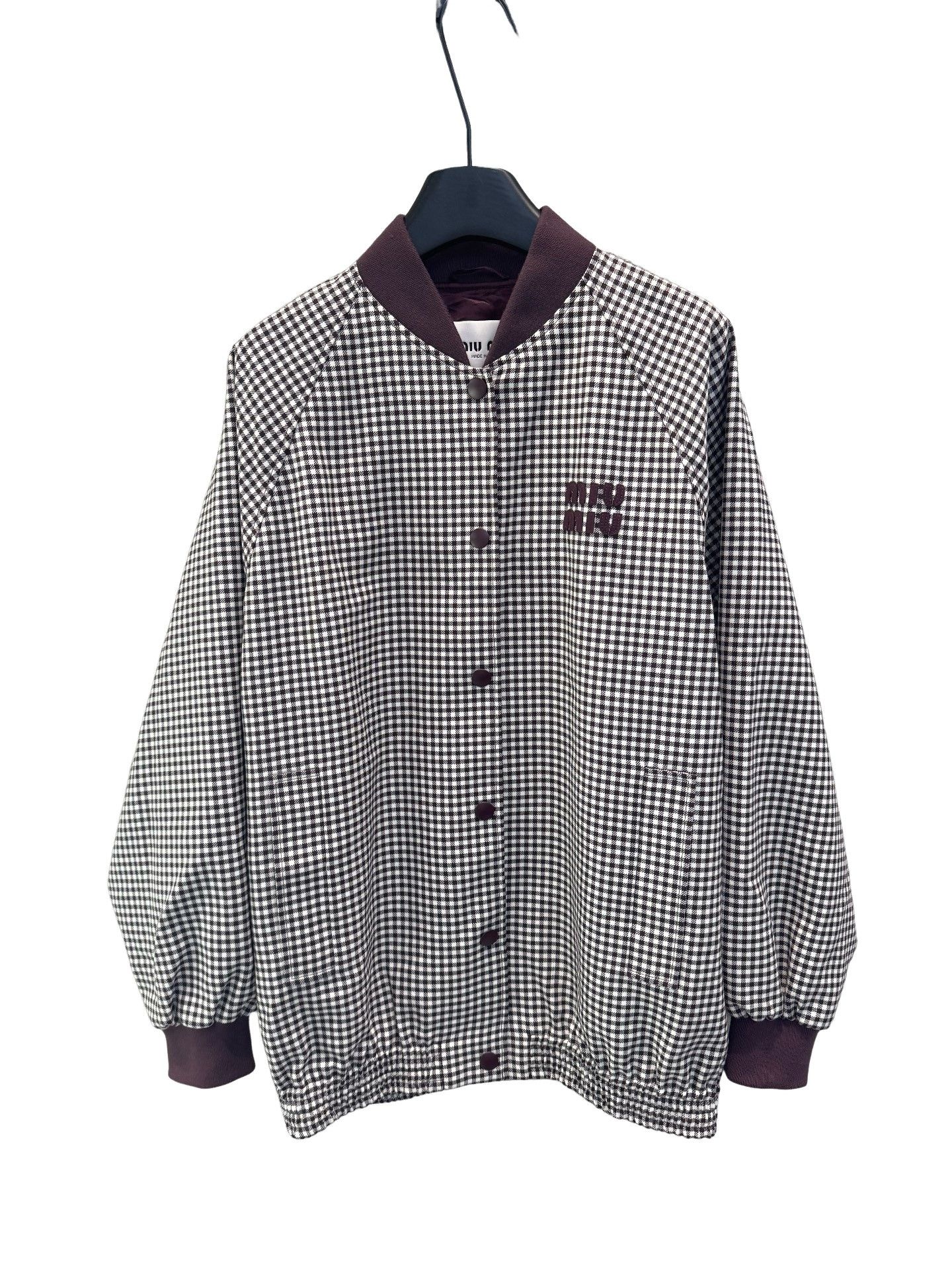 Miu Miu Miu Miu Gingham Logo Jacket Size 38 Size XS / US 0-2 / IT 36-38 - 1 Thumbnail