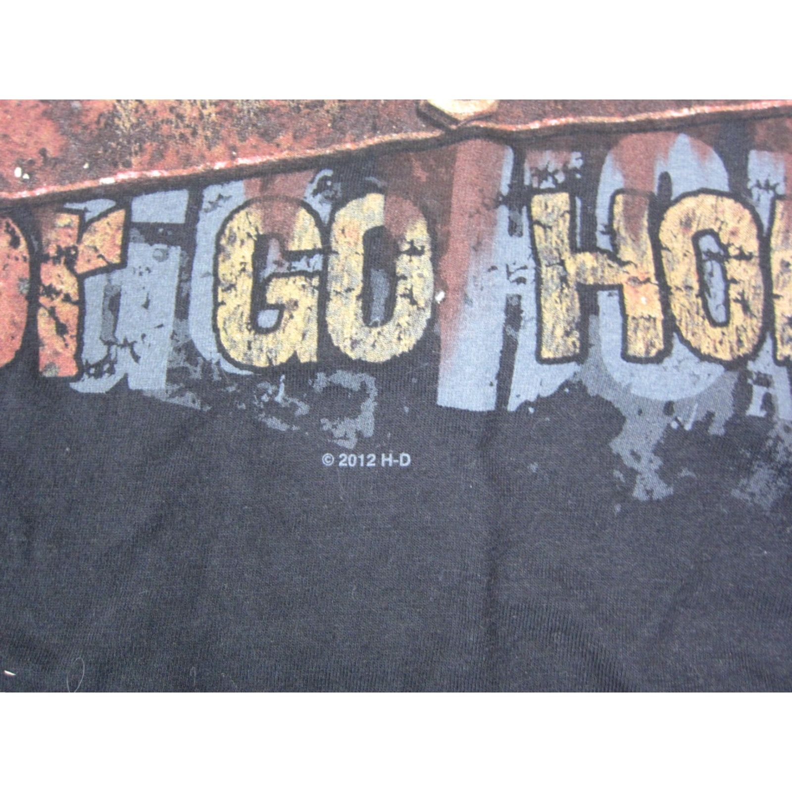Harley Davidson VINTAGE Harley-Davidson Shirt Mens L Black Ride Hard or Go Home Logo Graphic Print T-Shirt Size US L / EU 52-54 / 3 - 3 Thumbnail
