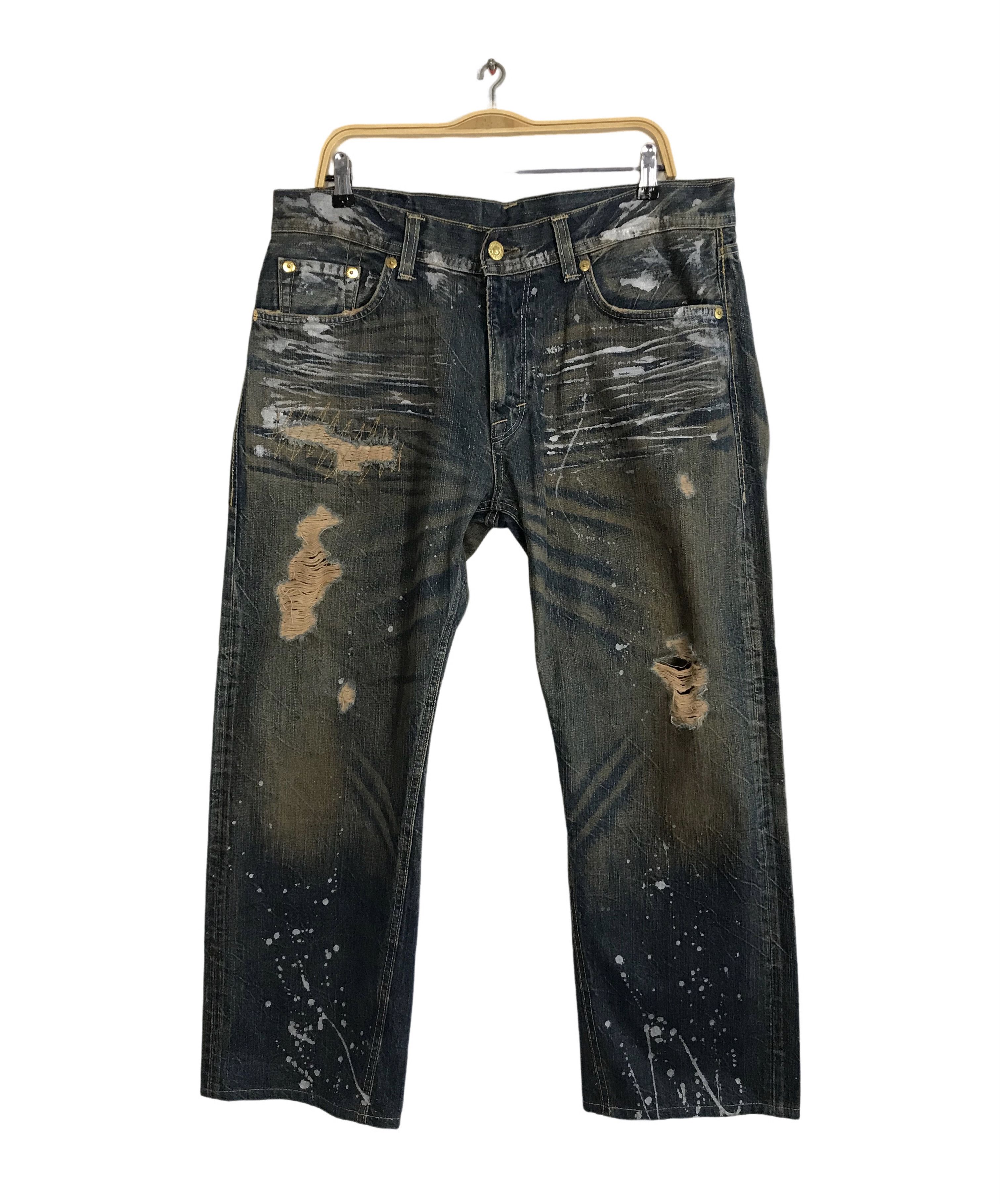 Japanese Brand × Vintage Vintage Denim Craft Premium Clothing Design Distressed Style Size US 37 - 1 Thumbnail