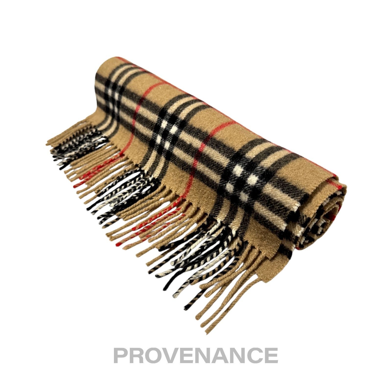 Burberry 🔴 Vintage Burberrys Scarf Nova Check 100% Cashmere Camel Size ONE SIZE - 6 Thumbnail