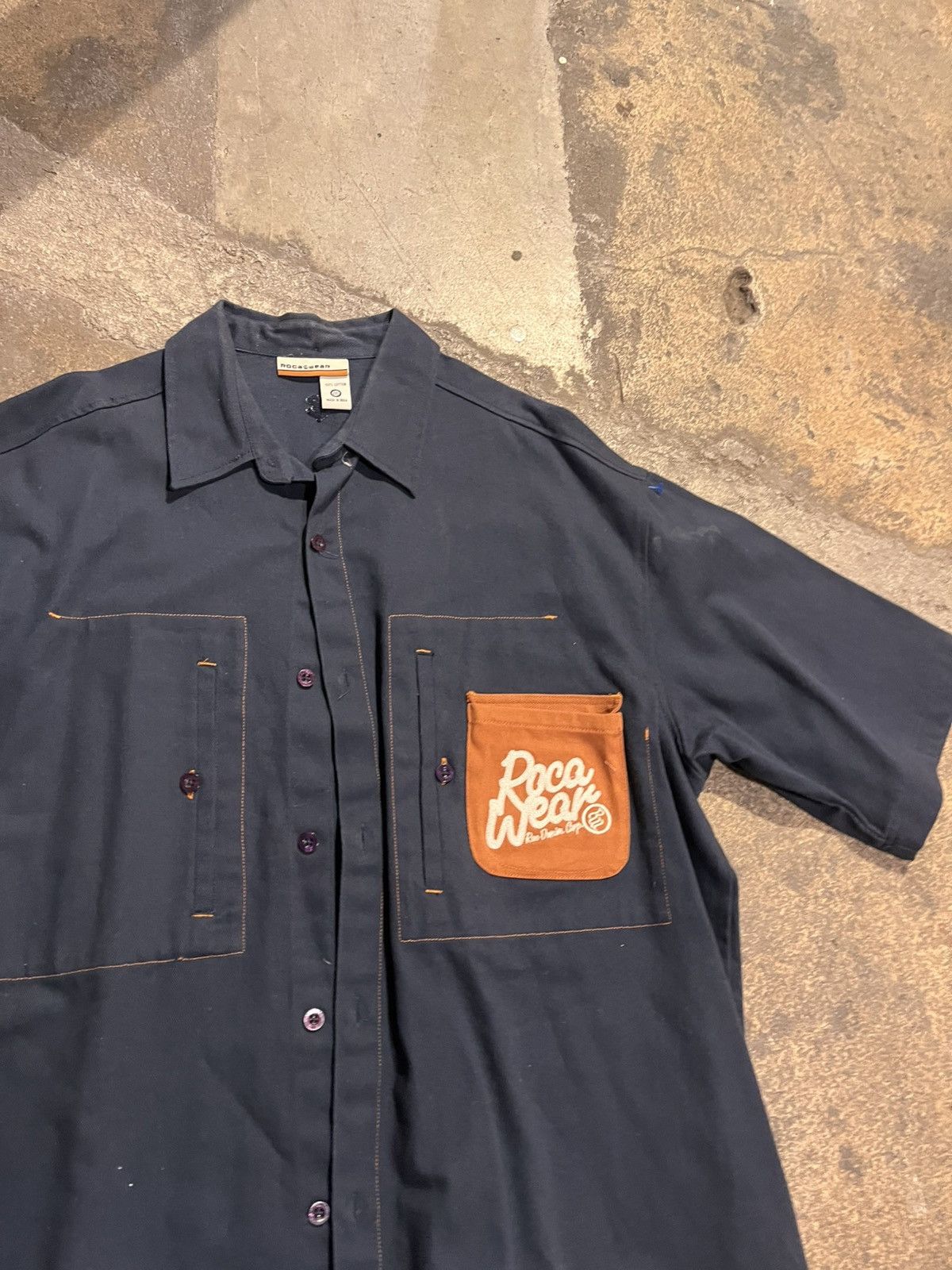 Rocawear Rocawear Denim Work Button Up Shirt SZ 2XL Size US XXL / EU 58 / 5 - 3 Thumbnail