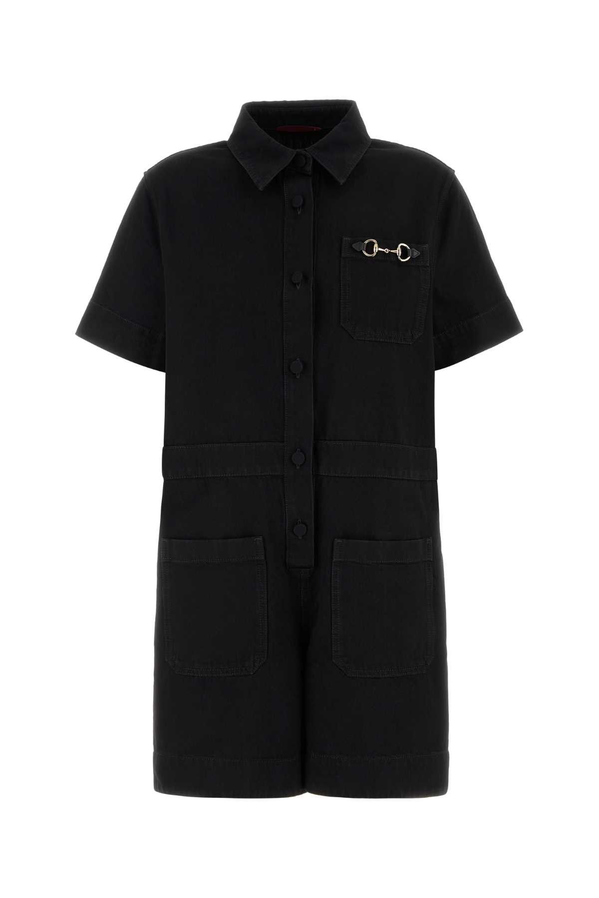 Gucci Black Denim Jumpsuit Size 27" / US 4 / IT 40 - 1 Thumbnail
