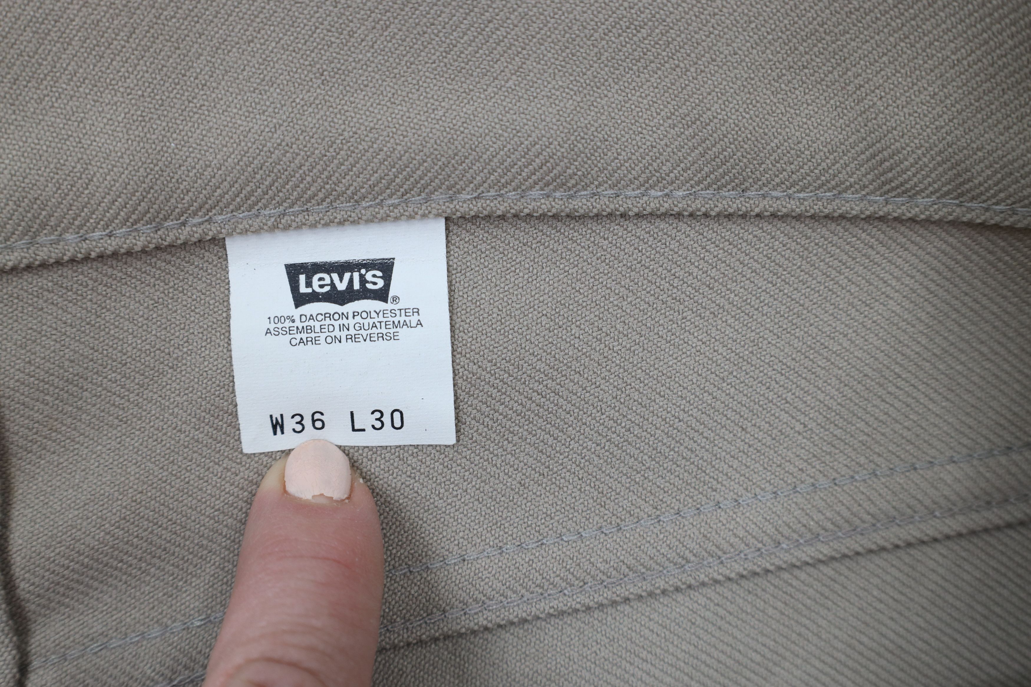 Levi's × Vintage Vintage 90s Levis Flared Wide Leg Chino Pants Trousers Beige Size US 34 / EU 50 - 9 Thumbnail