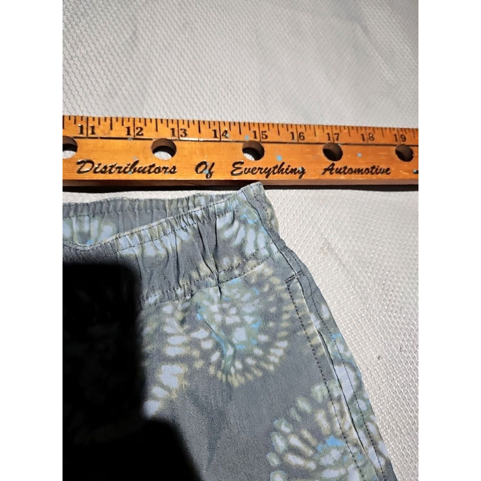 Toad&Co Toad&Co Shorts Men Large Blue Organic Cotton Blend Stretch Geometric Drawstring Size US 33 - 2 Thumbnail