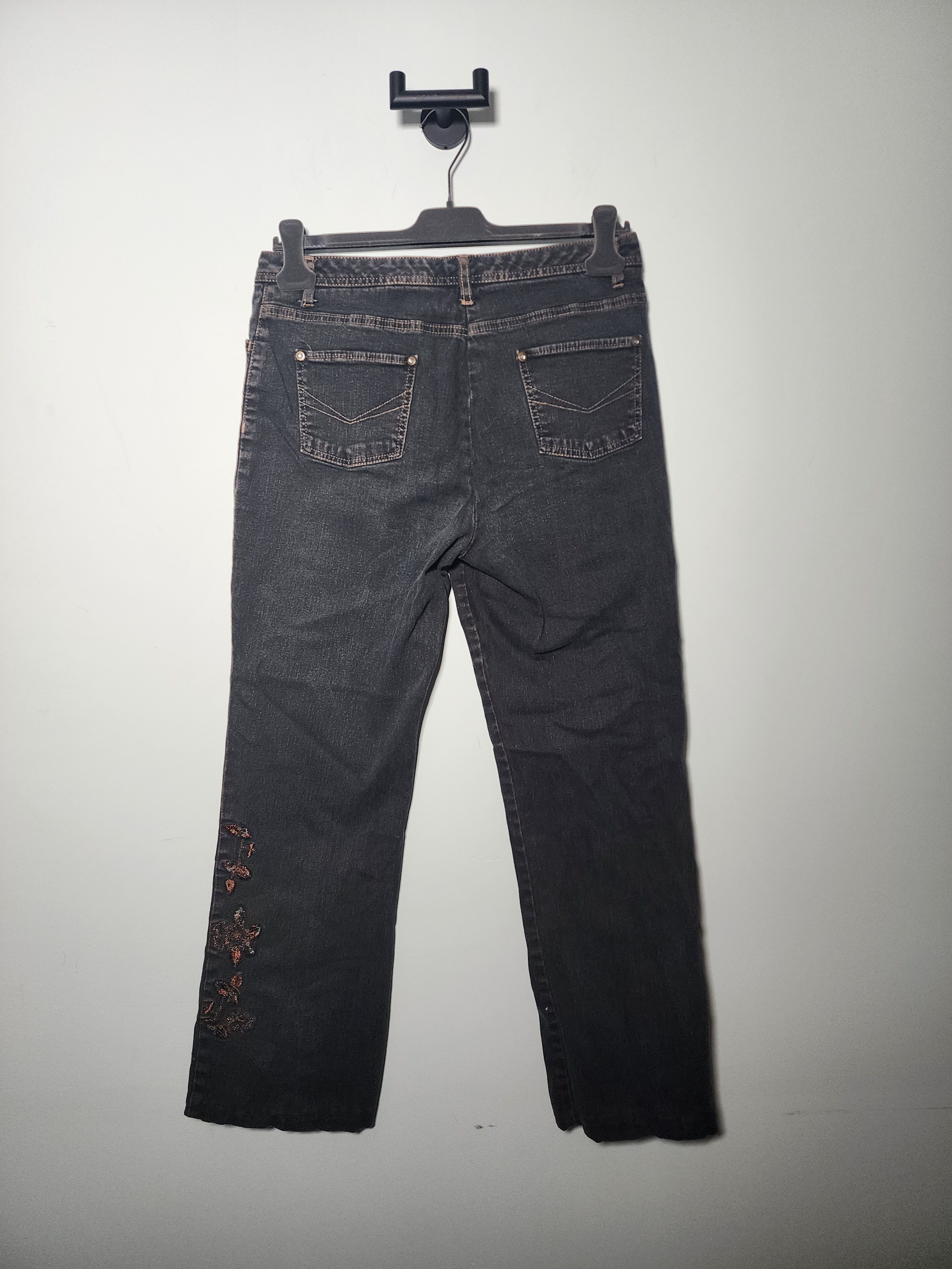 Japanese Brand × Vintage Proportion Petite Weekend Flower Denim Jeans Embroidery Size US 31 - 2 Thumbnail
