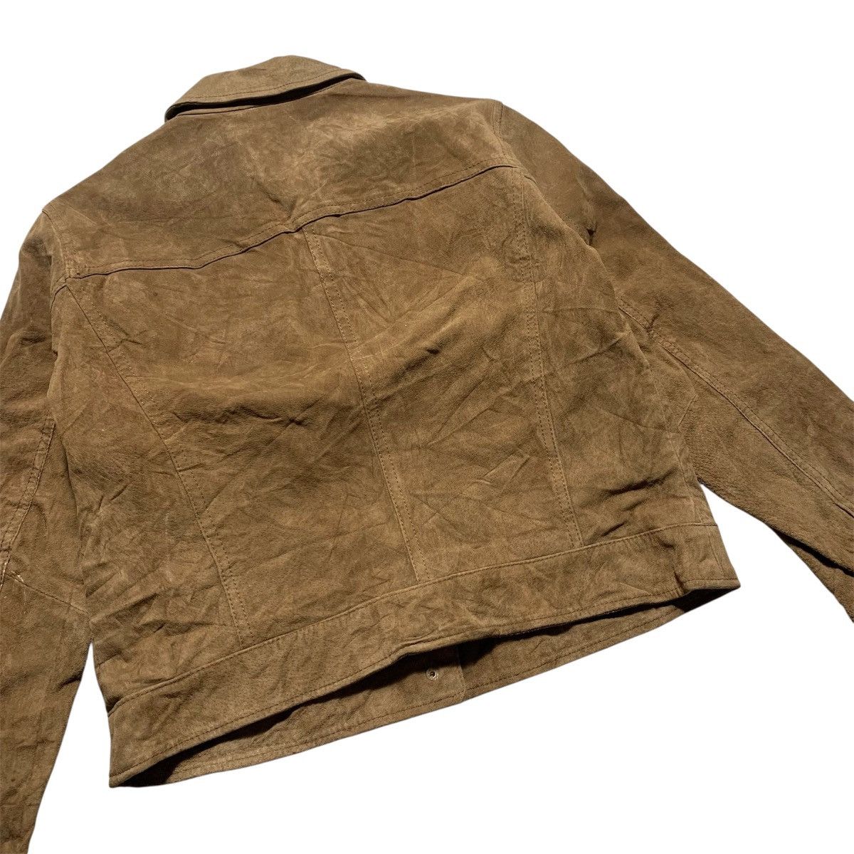 Mango 2000s Mango Real Suede Leather Jacket Classy Style Brown Size L / US 10 / IT 46 - 9 Thumbnail