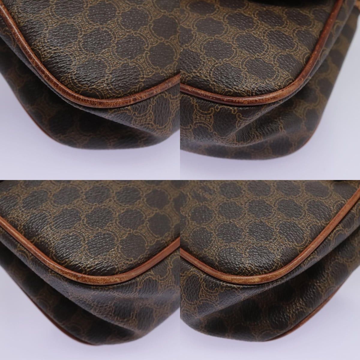 Celine CELINE Macadam Canvas Shoulder Bag Pvc Leather Brown Size ONE SIZE - 10 Thumbnail