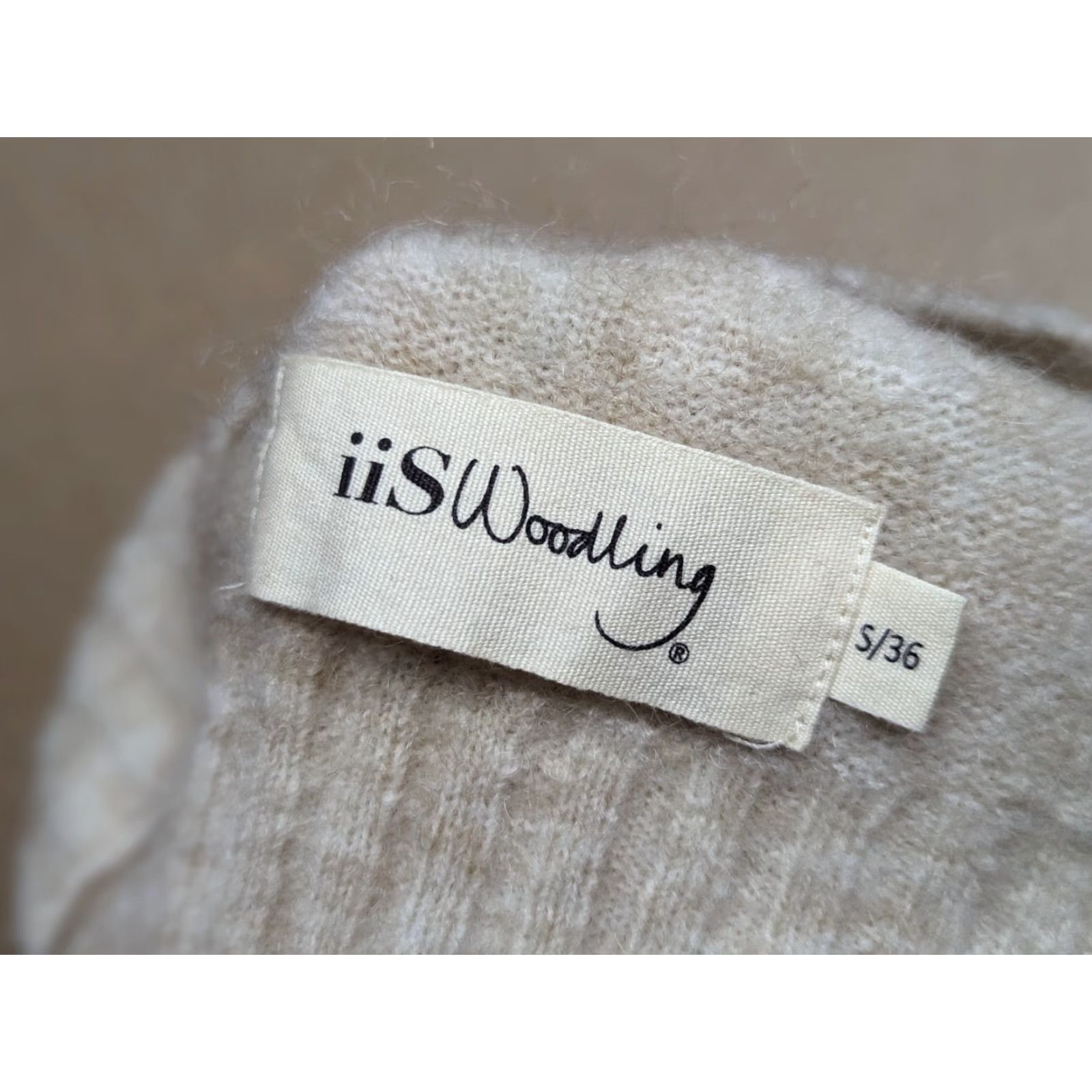 Vintage iiswoodling Beanie Hat Womens Size S Mohair Wool Beige Ladies Knit Beanie Winter Fall Spring Casual Womens Size ONE SIZE - 4 Thumbnail