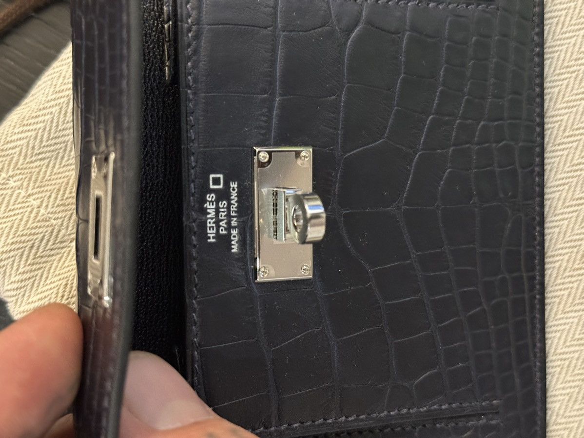 Hermes Hermes 2026 NEW 1:1 CROC KELLY POCKET MINI COMPACT WALLET Size ONE SIZE - 12 Thumbnail