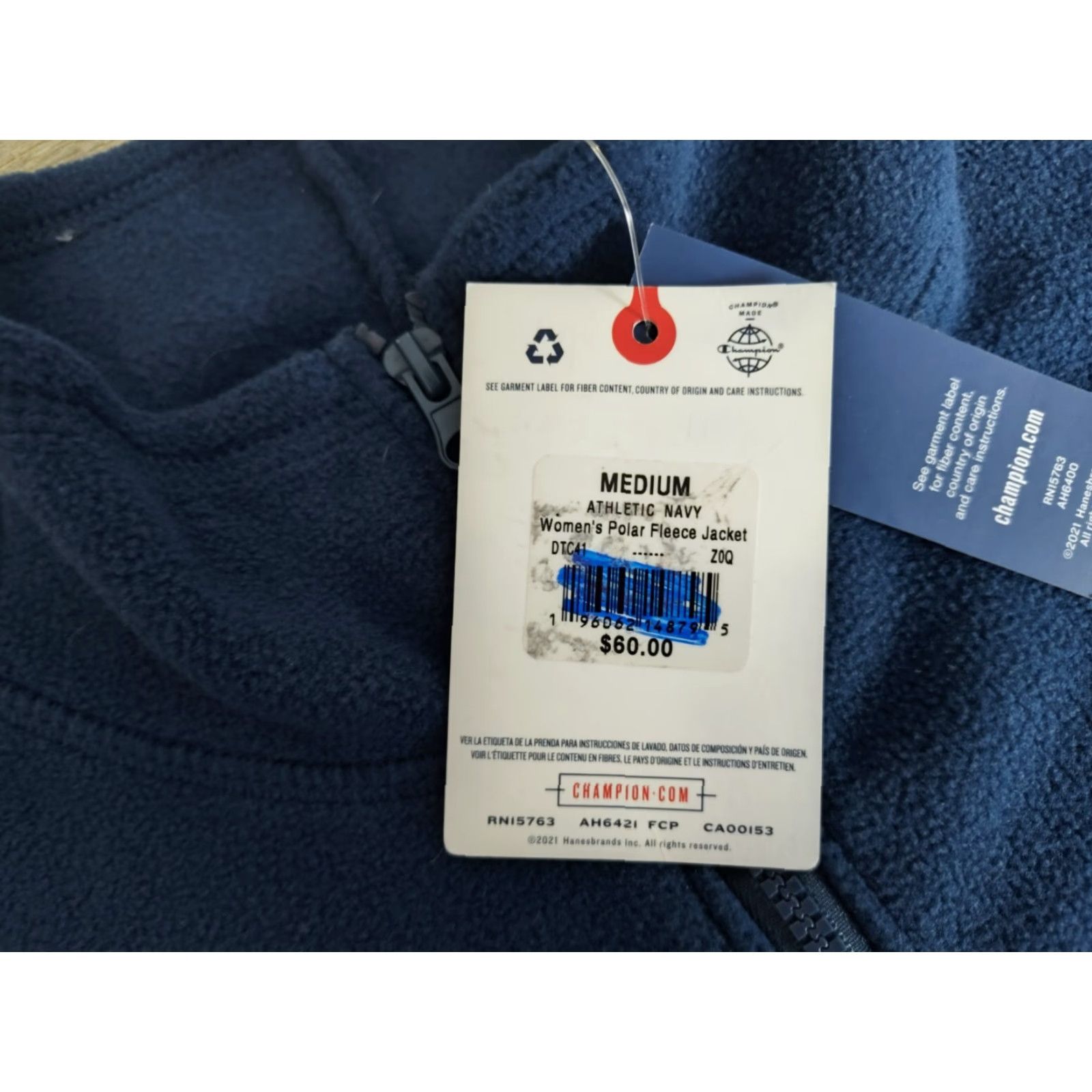 Champion Champion Polar Fleece Full Zip Jacket Women's Navy Blue Size M NWT NEW Size M / US 6-8 / IT 42-44 - 7 Thumbnail