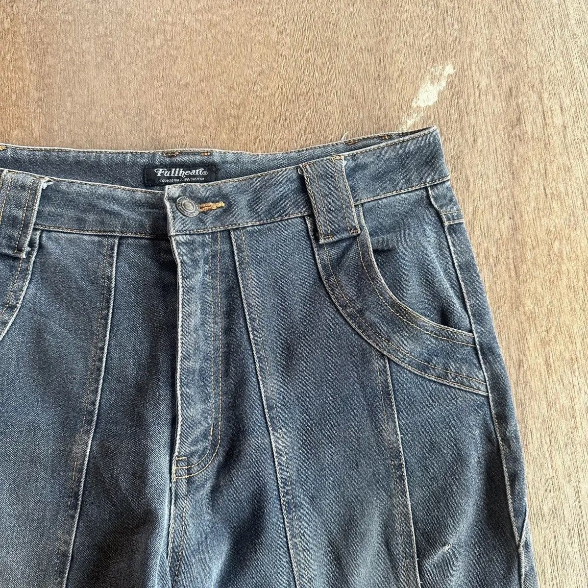 Japanese Brand FLARE/BOOTCUT🔥FULLHEART Jean JapaneseBrand Double Bone Pant Size 29" - 4 Thumbnail