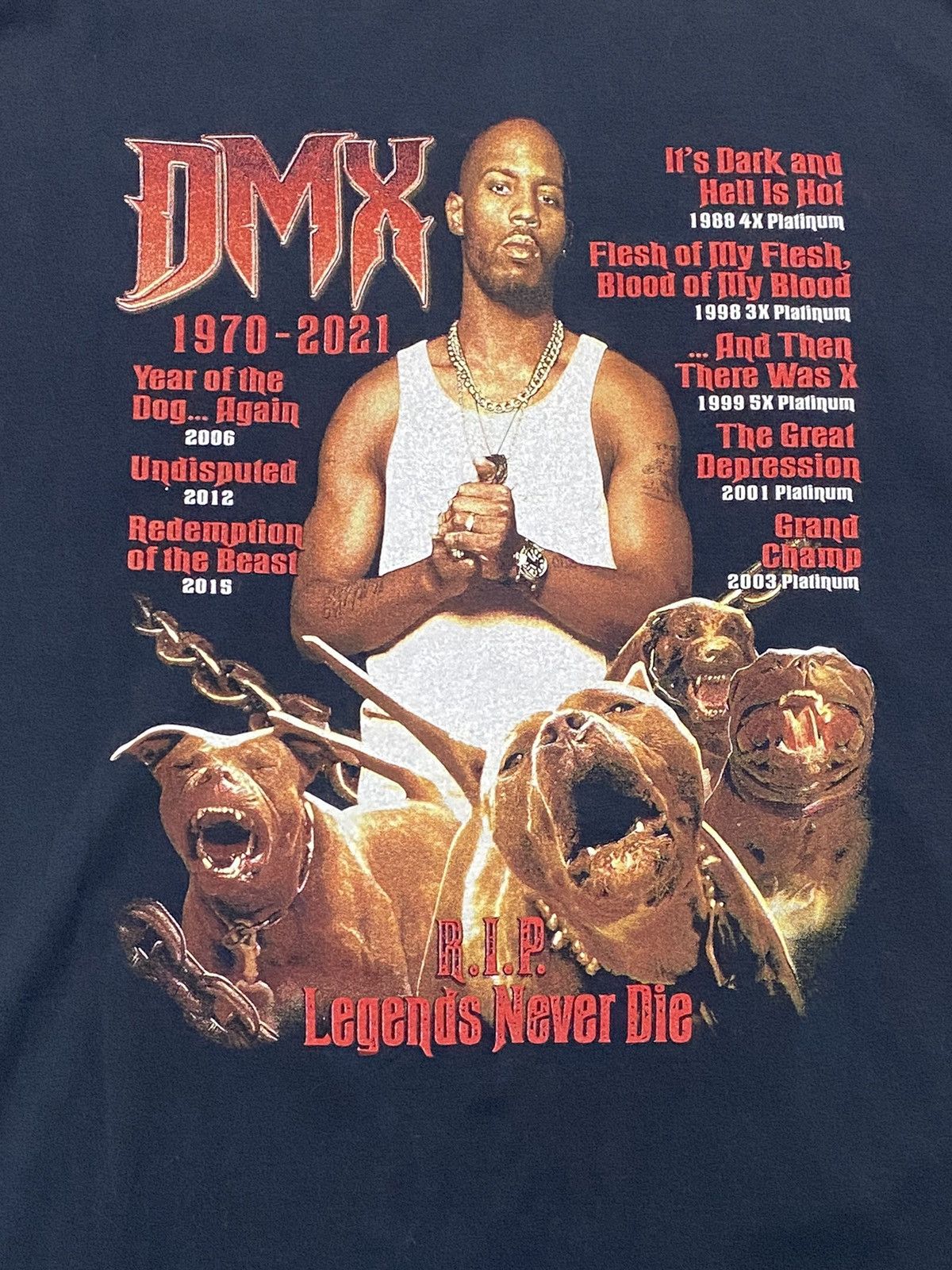Rap Tees DMX Rest In Peace T-shirt (sz XL) Size US XL / EU 56 / 4 - 12 Thumbnail