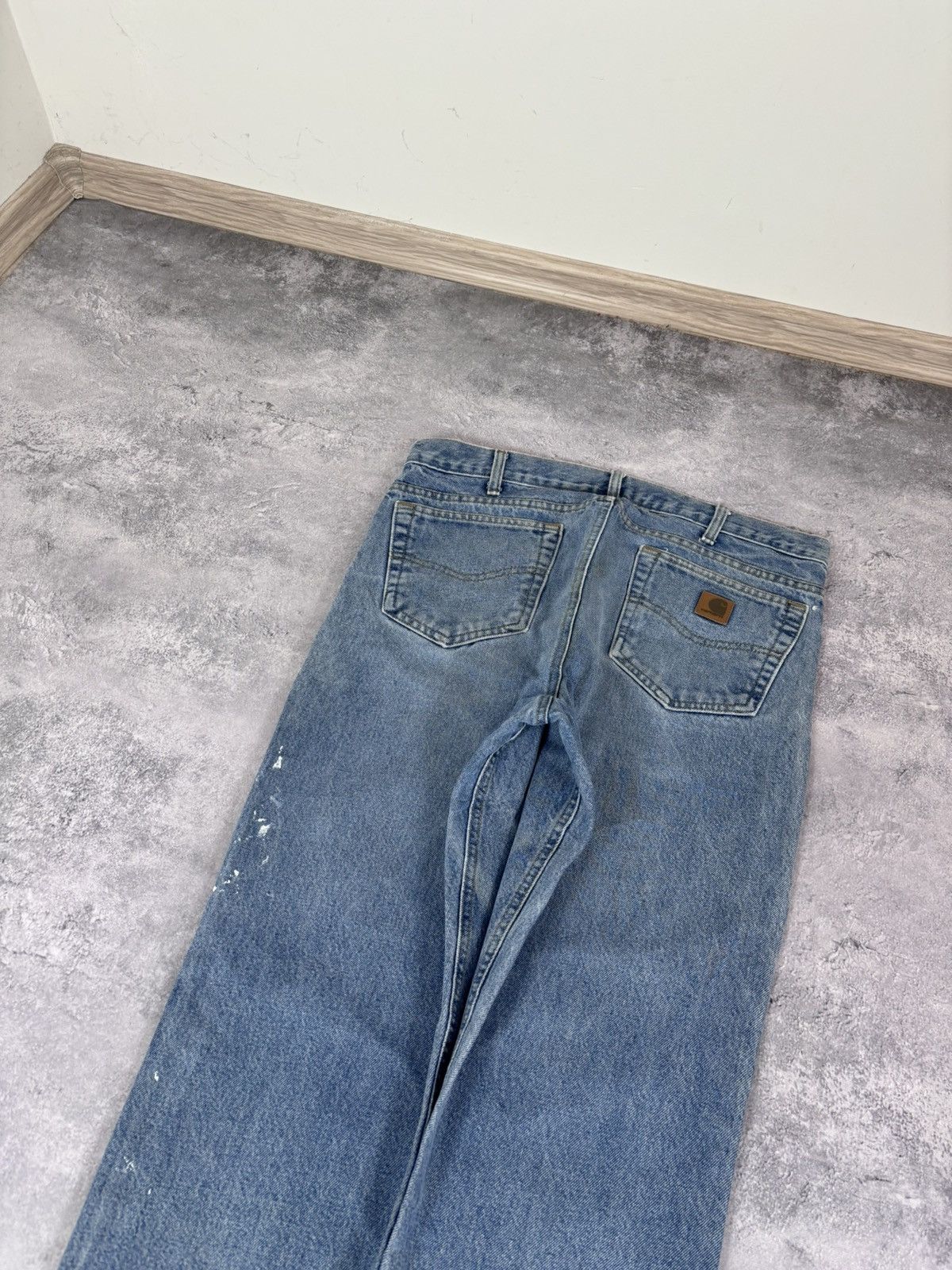 Carhartt Carhartt Men’s Denim Jeans Faded Blue USA Workwear B18 DST Size US 34 / EU 50 - 5 Thumbnail