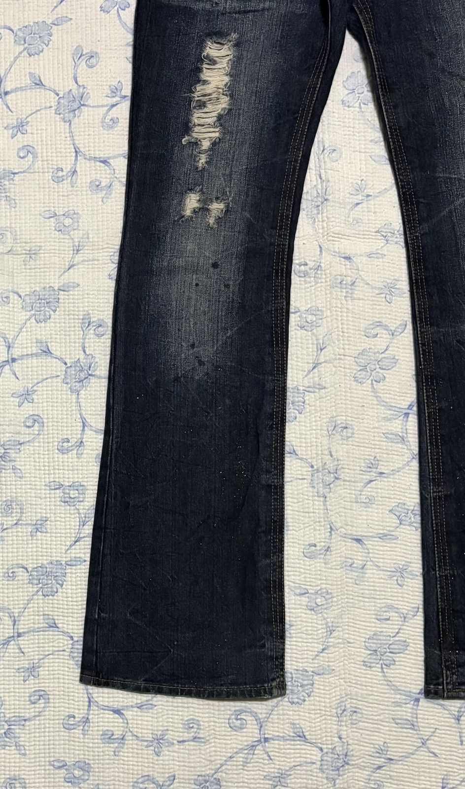 Japanese Brand Japanese Original Jeans Streetwear Flared Distressed Denim Size US 31 - 6 Thumbnail