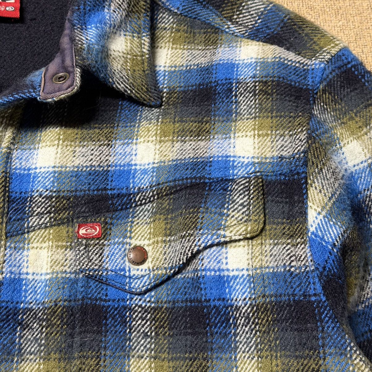 Quiksilver Vintage Quiksilver Quikjean Flannel Grunge Snap Y2K Large Size US L / EU 52-54 / 3 - 3 Thumbnail