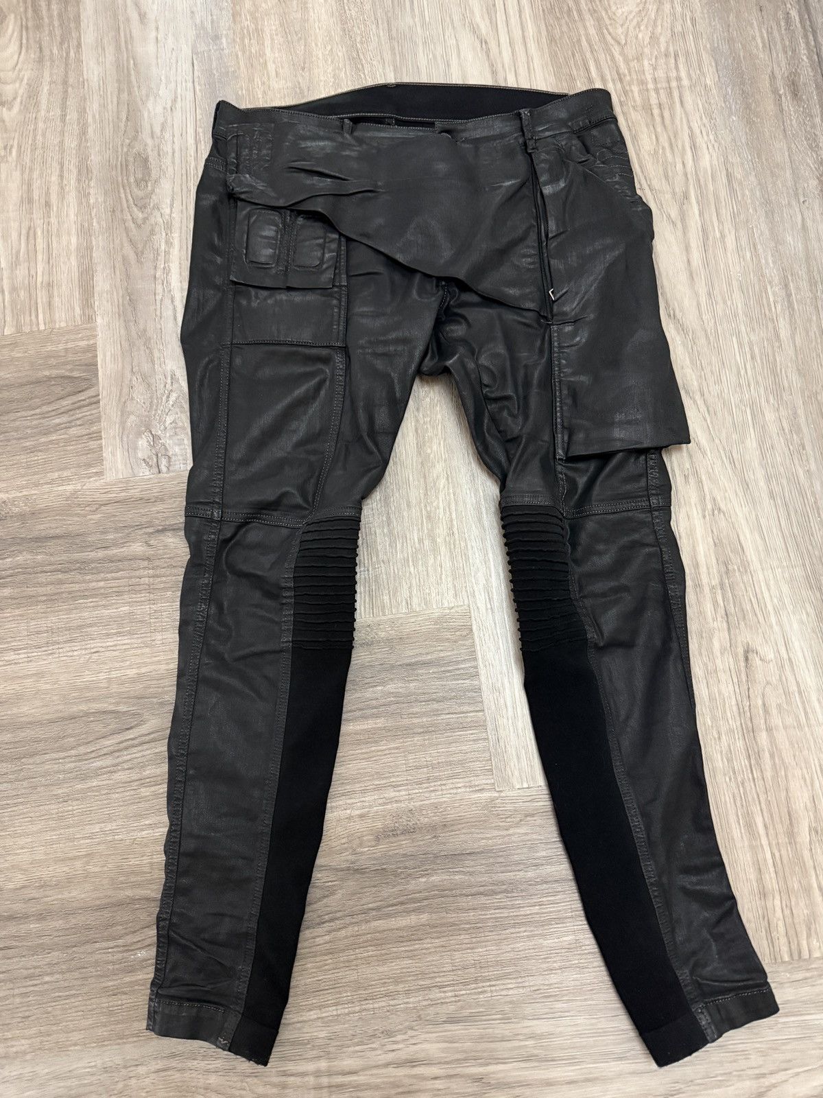 Rick Owens Rick Owens Black Wax Memphis Jeans 33 Size US 33 - 1 Thumbnail