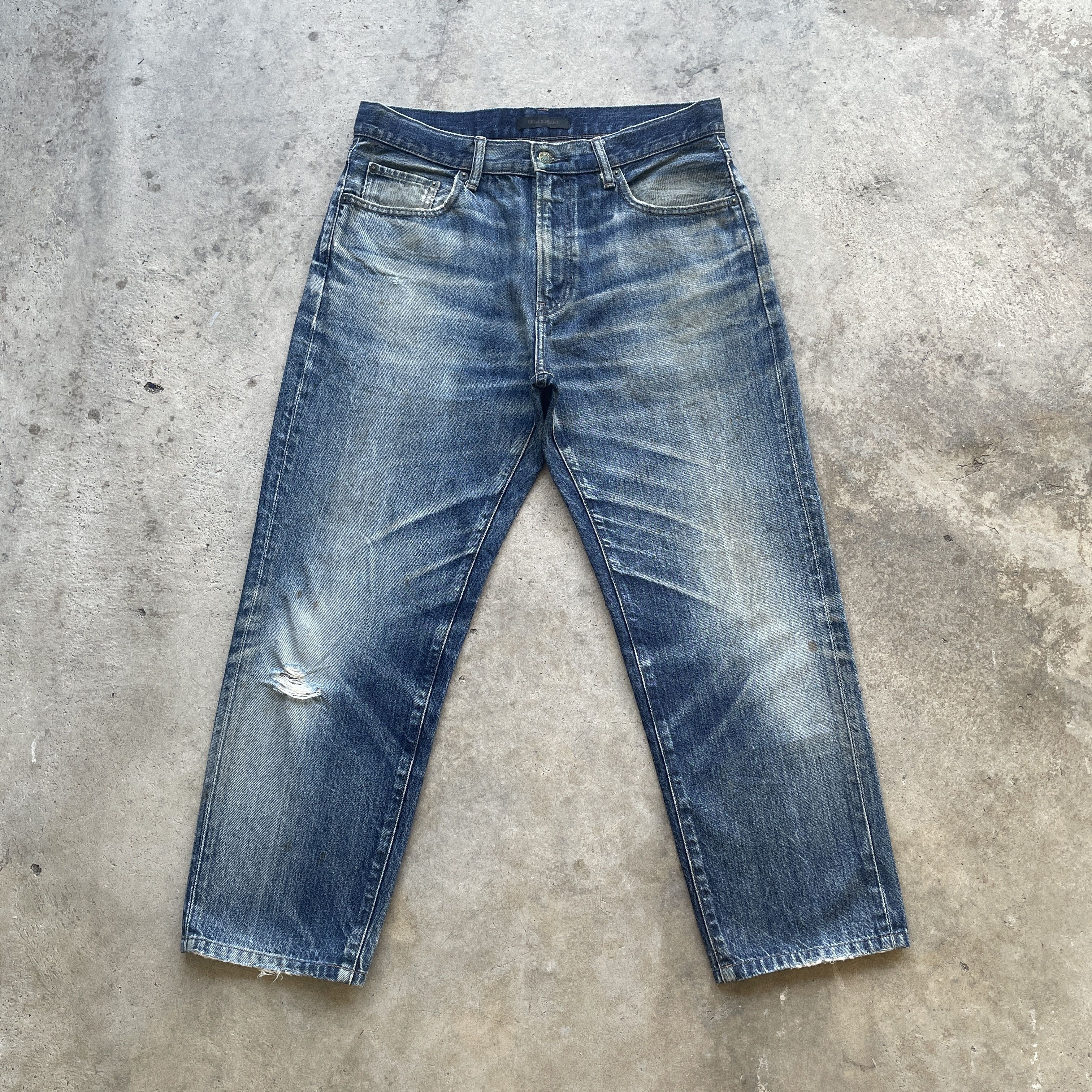 Japanese Brand Vintage Japanese Stonewashed Faded Distressed Jeans Pants Size US 33 - 2 Thumbnail