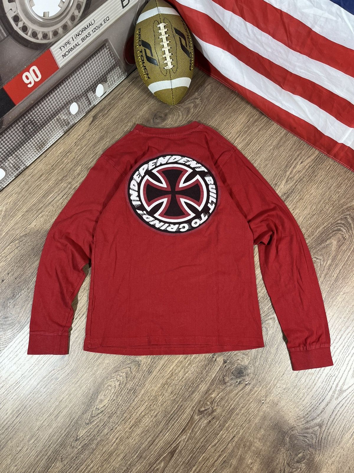 Independent Truck Co. Vintage 90s Independent Skateboard Long Sleeve Size US M / EU 48-50 / 2 - 1 Thumbnail
