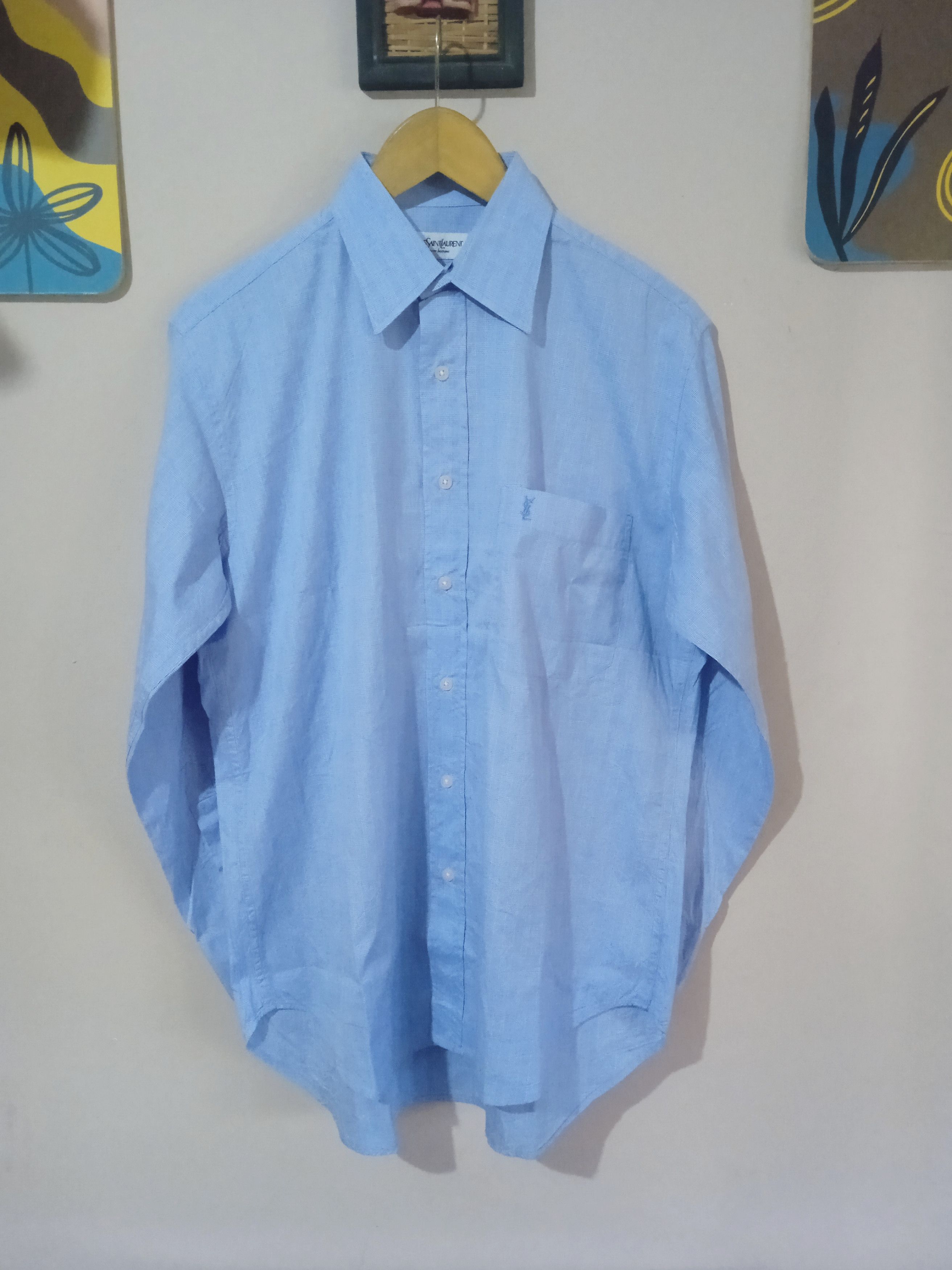 Yves Saint Laurent YSL Shirt With Embroidery Size US XL / EU 56 / 4 - 1 Thumbnail