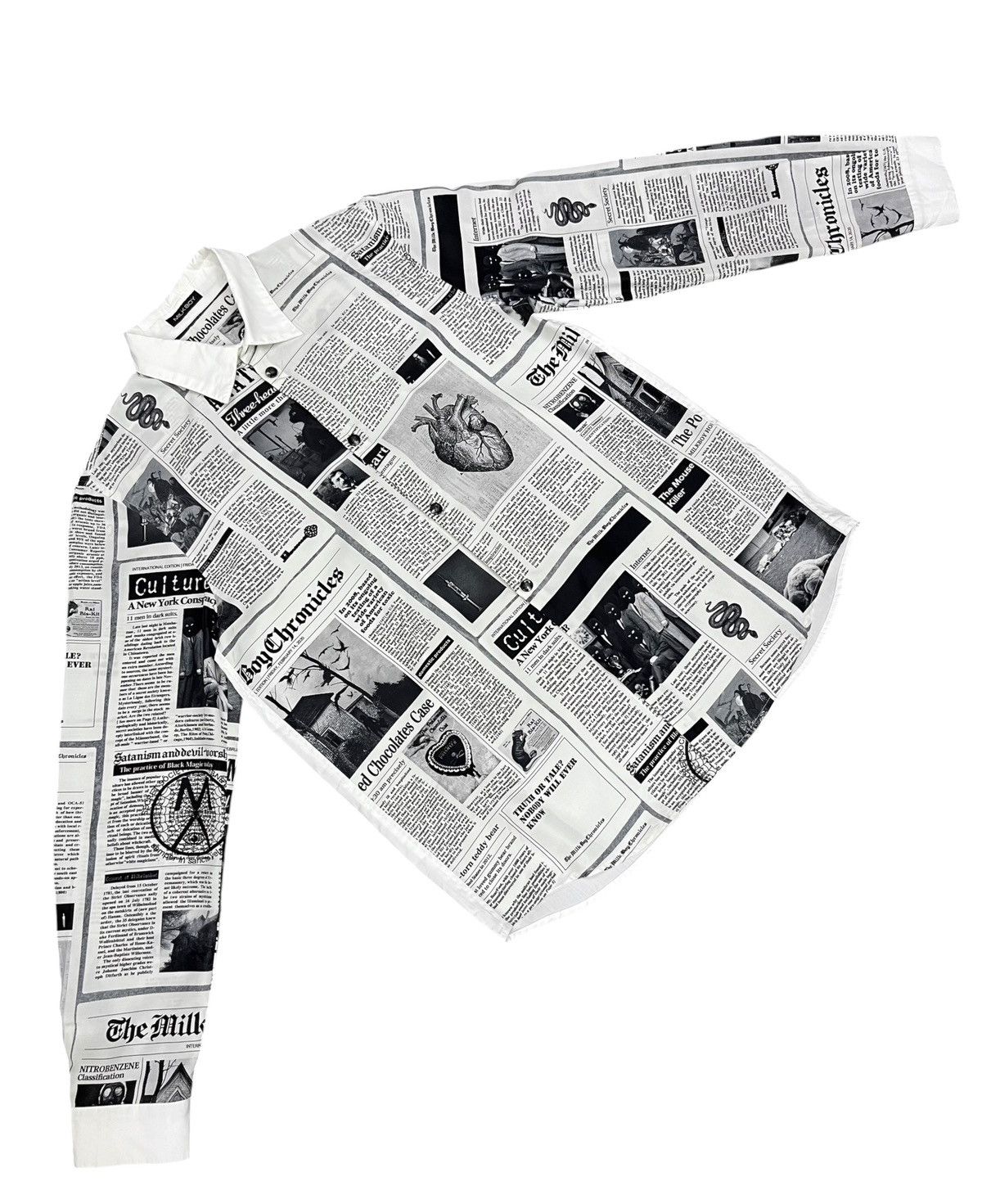 Fashion Victim Milkboy Japan Chaos Newspaper Shirt Galliano Core Size US M / EU 48-50 / 2 - 4 Thumbnail