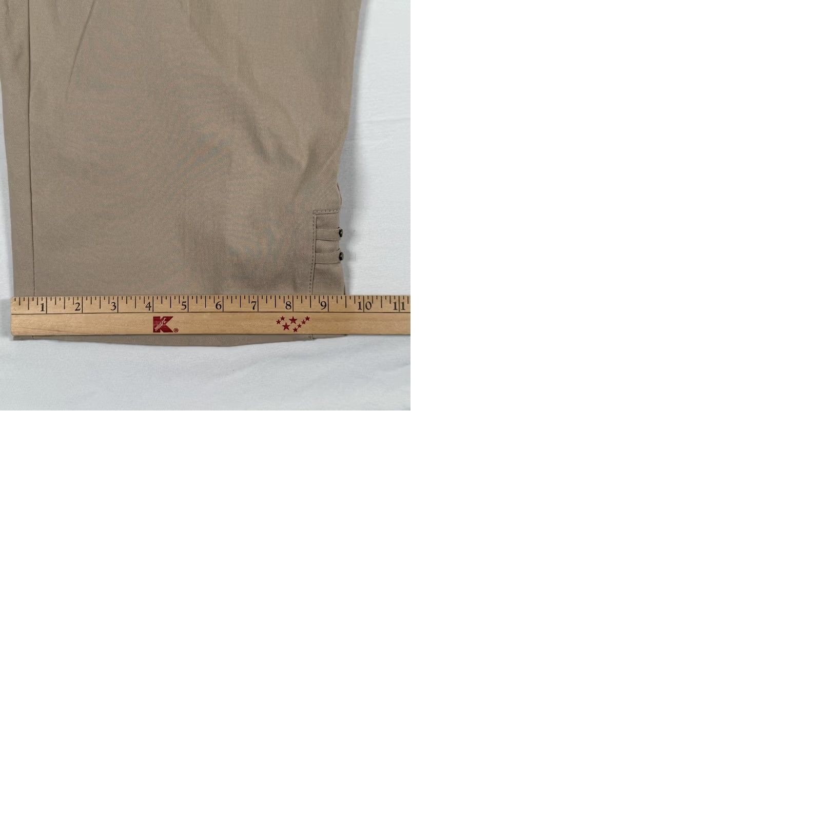 Vintage Hearts Of Palm Capri Pants Womens 16P Petite Beige Skimmer Pull On Stretch NWT Capris Slim Leg Size 38" / US 16 / IT 52 - 9 Thumbnail