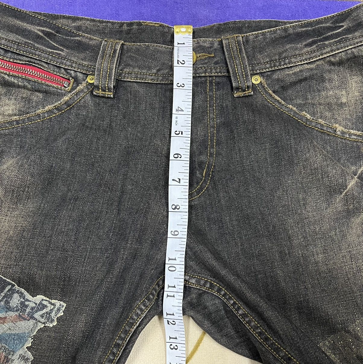 Japanese Brand Punk Skulls Design by RATTLE TRAP Distressed Denim Size US 34 / EU 50 - 17 Thumbnail