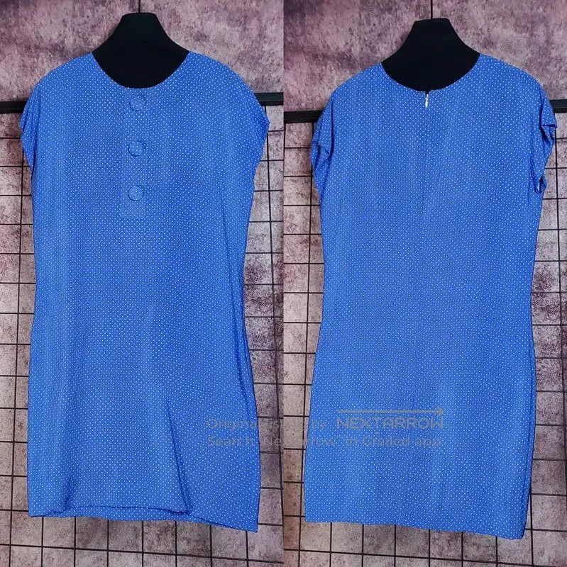 Dior Dior Blue Polka Dot Midi Dress . Size M / US 6-8 / IT 42-44 - 2 Thumbnail