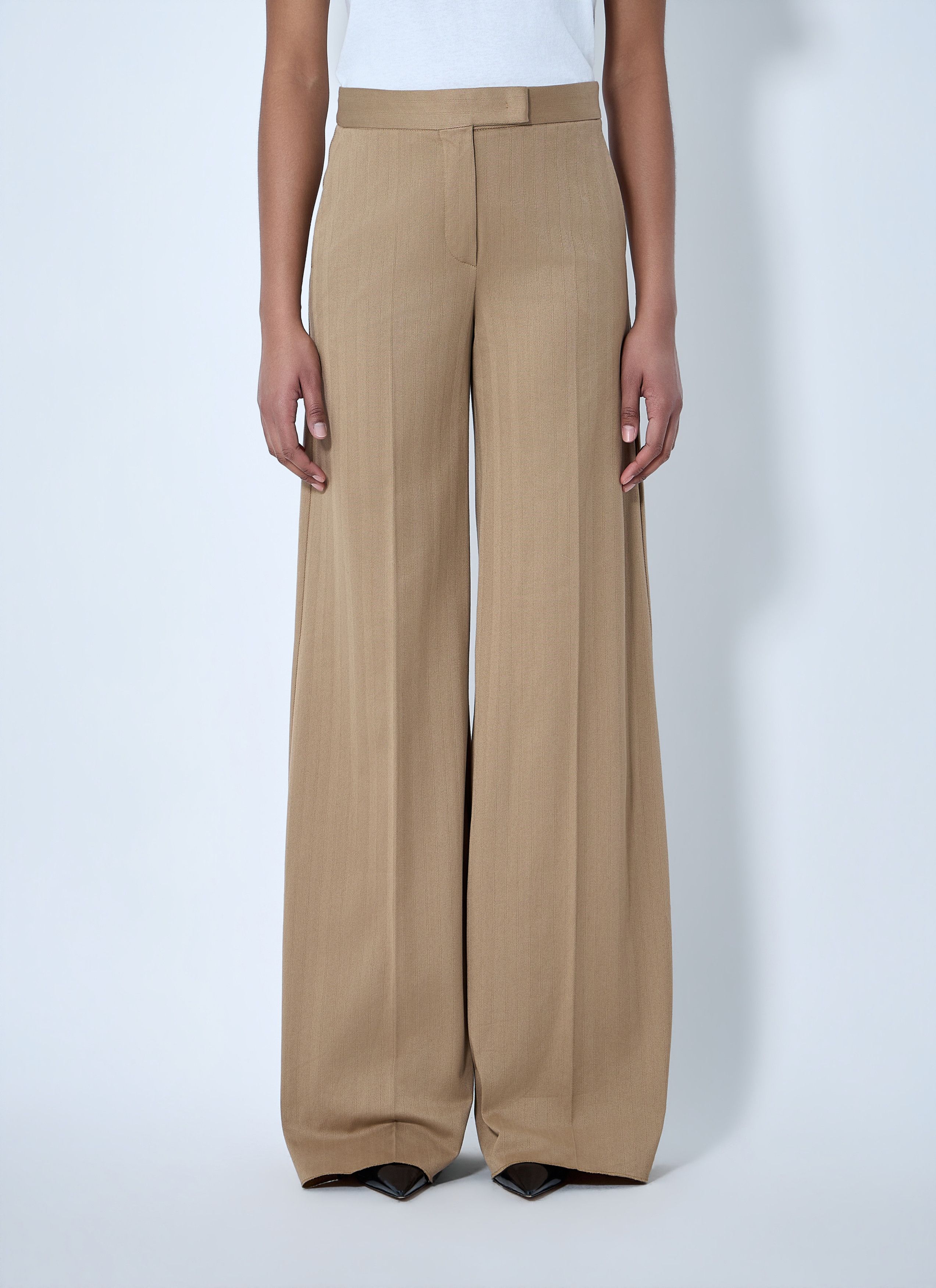 Max Mara Wide-Leg Tailored Trousers Size 28" / US 6 / IT 42 - 1 Thumbnail
