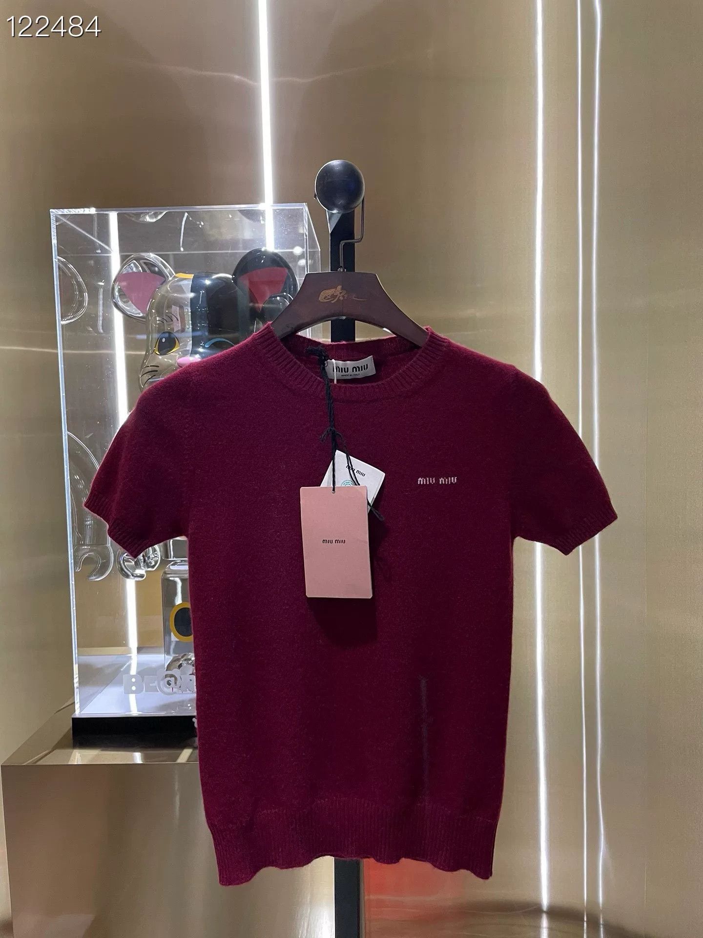Miu Miu Miu Miu Women's Cashmere Knit Short-Sleeve Top Size XS / US 0-2 / IT 36-38 - 1 Thumbnail