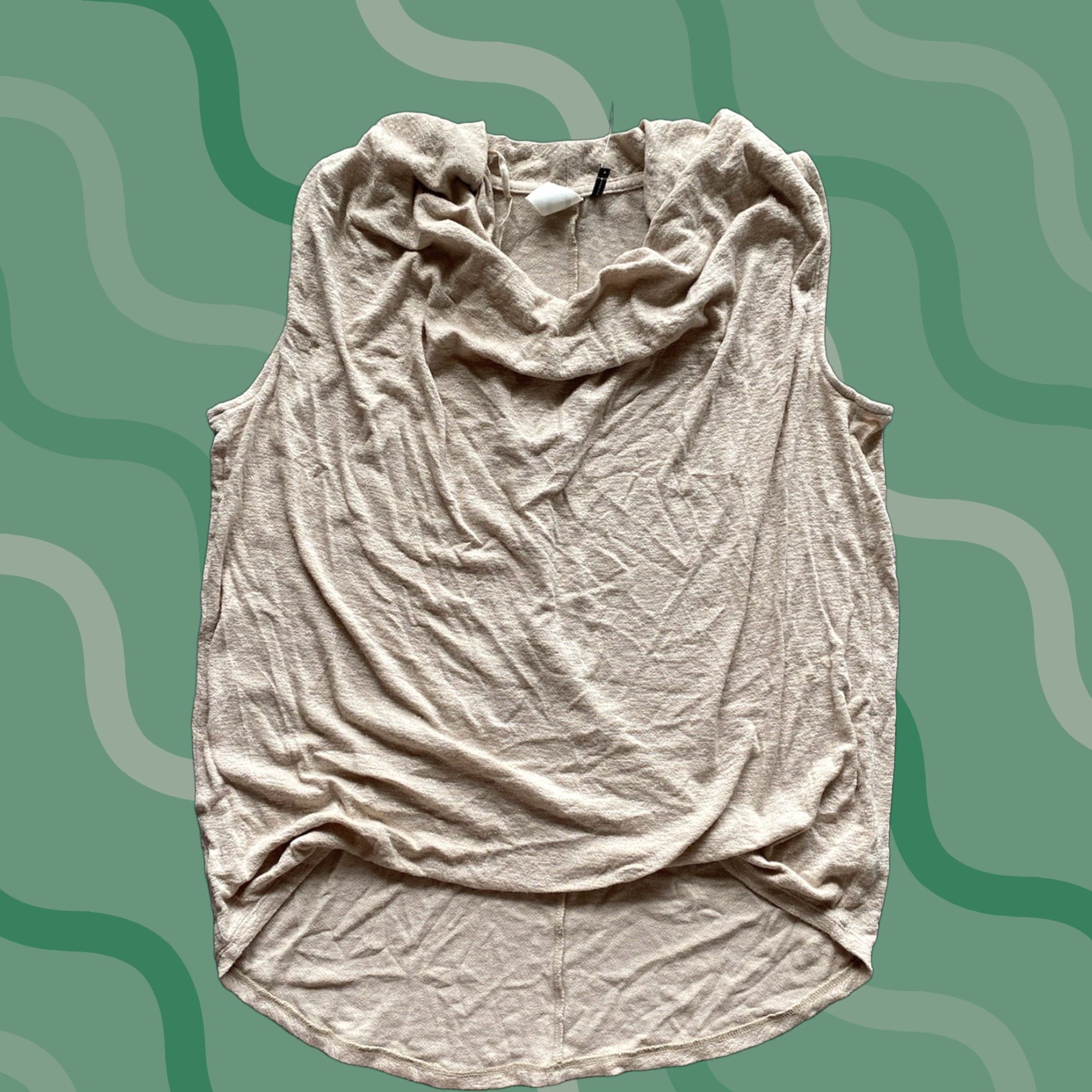 Anthropologie Anthropologie Blouse Women SMALL Sleeveless V-Neck Beige Light Brown NWT Size S / US 4 / IT 40 - 1 Thumbnail