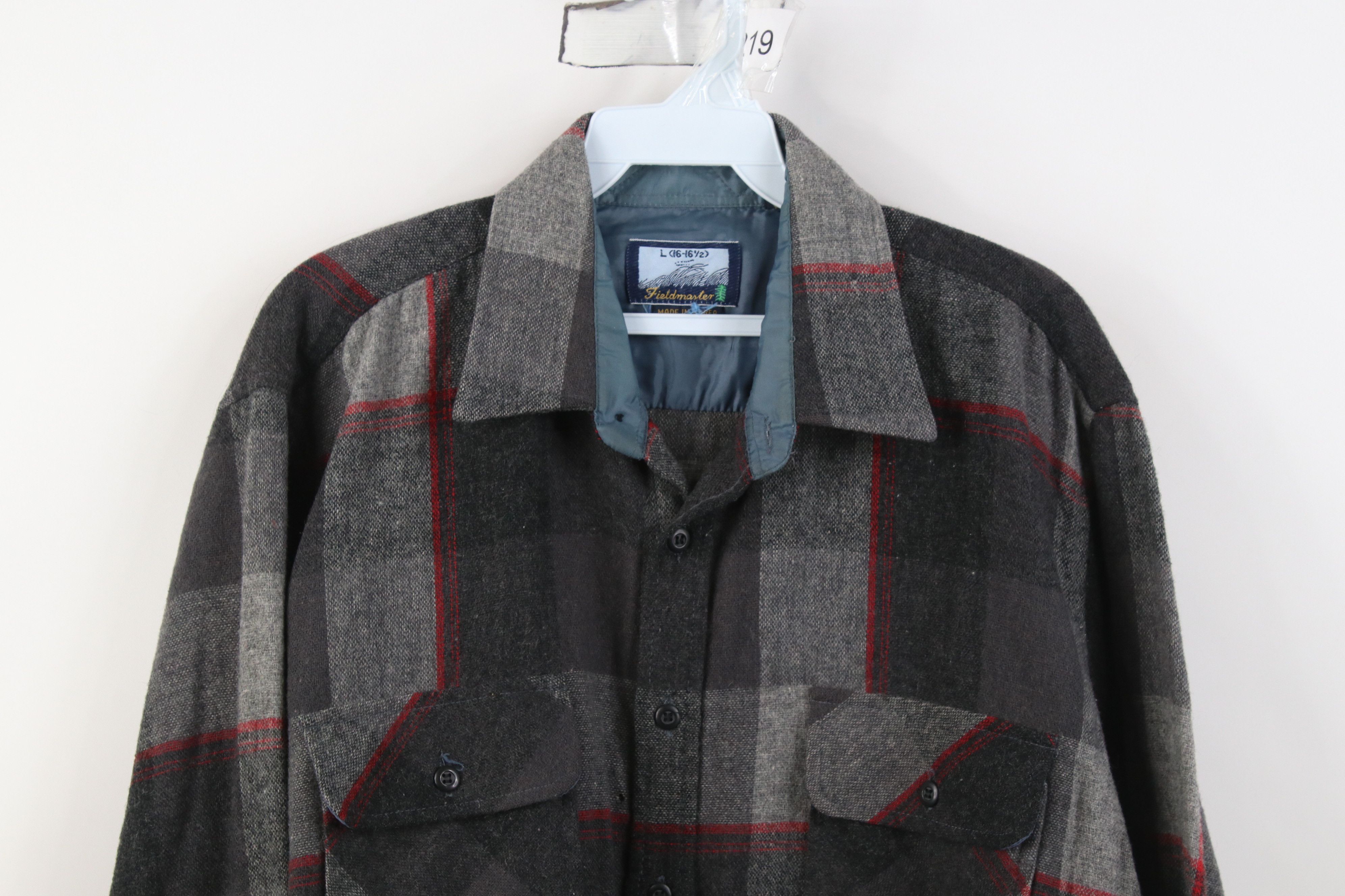 Vintage Vintage 80s 90s Streetwear Blend Knit Button Shirt Plaid Size US L / EU 52-54 / 3 - 2 Thumbnail