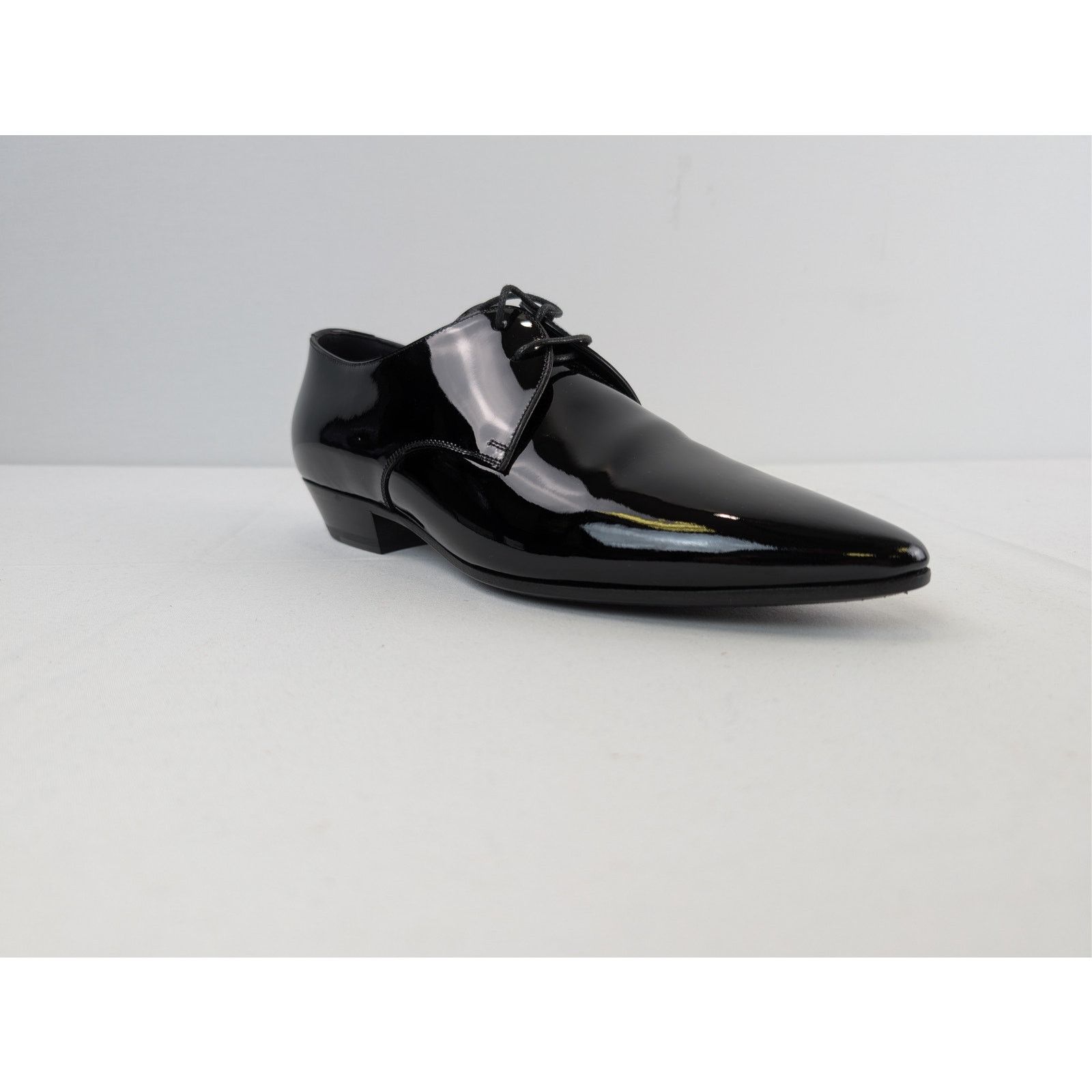 Saint Laurent Paris o1rshd Leather Lace Ups Shoe boots in Black Size US 7 / EU 40 - 2 Thumbnail