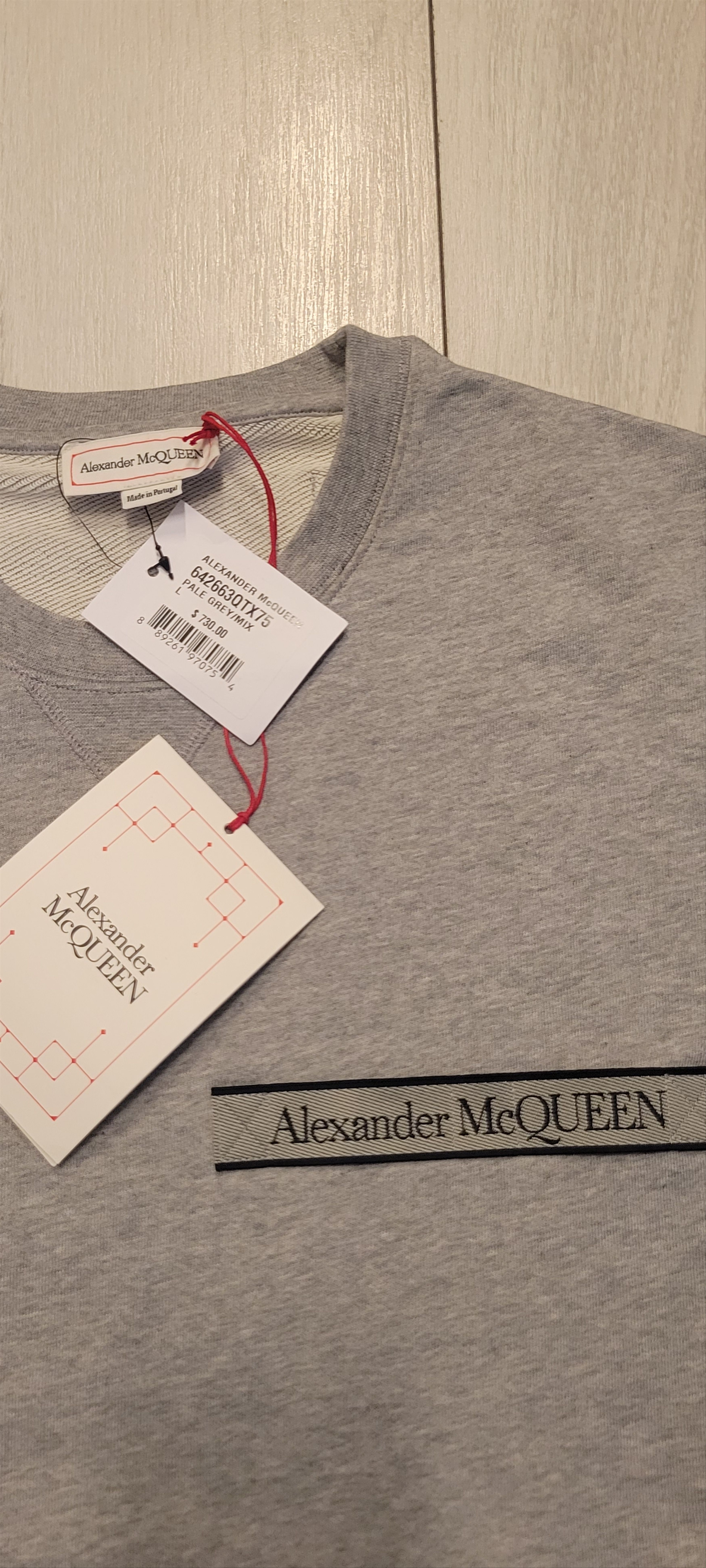 Alexander McQueen Logo Tape Crewneck Sweatshirt Size US L / EU 52-54 / 3 - 1 Thumbnail