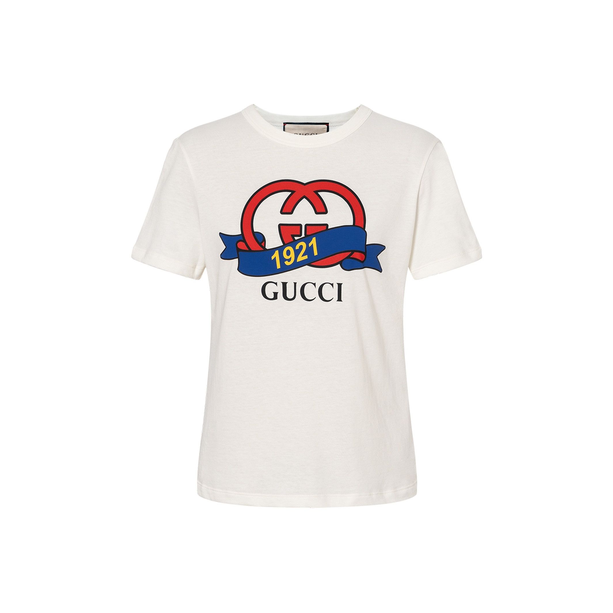 Gucci Gucci 1921 Logo Cotton T-Shirt Size XS Size XS / US 0-2 / IT 36-38 - 1 Thumbnail