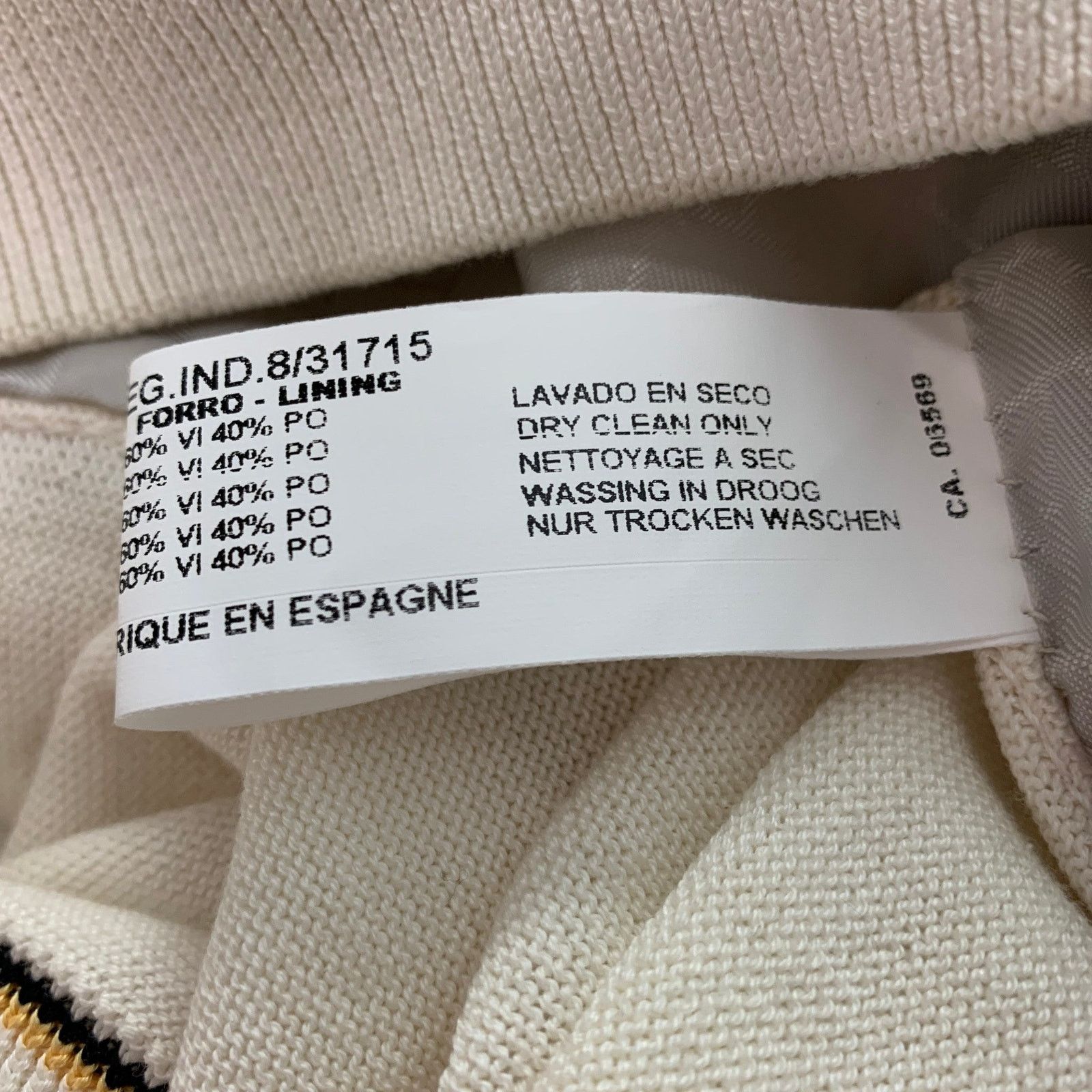 Other BARCELINO Size 38 Cream Black Cotton Crew-Neck Pullover Size US M / EU 48-50 / 2 - 7 Thumbnail