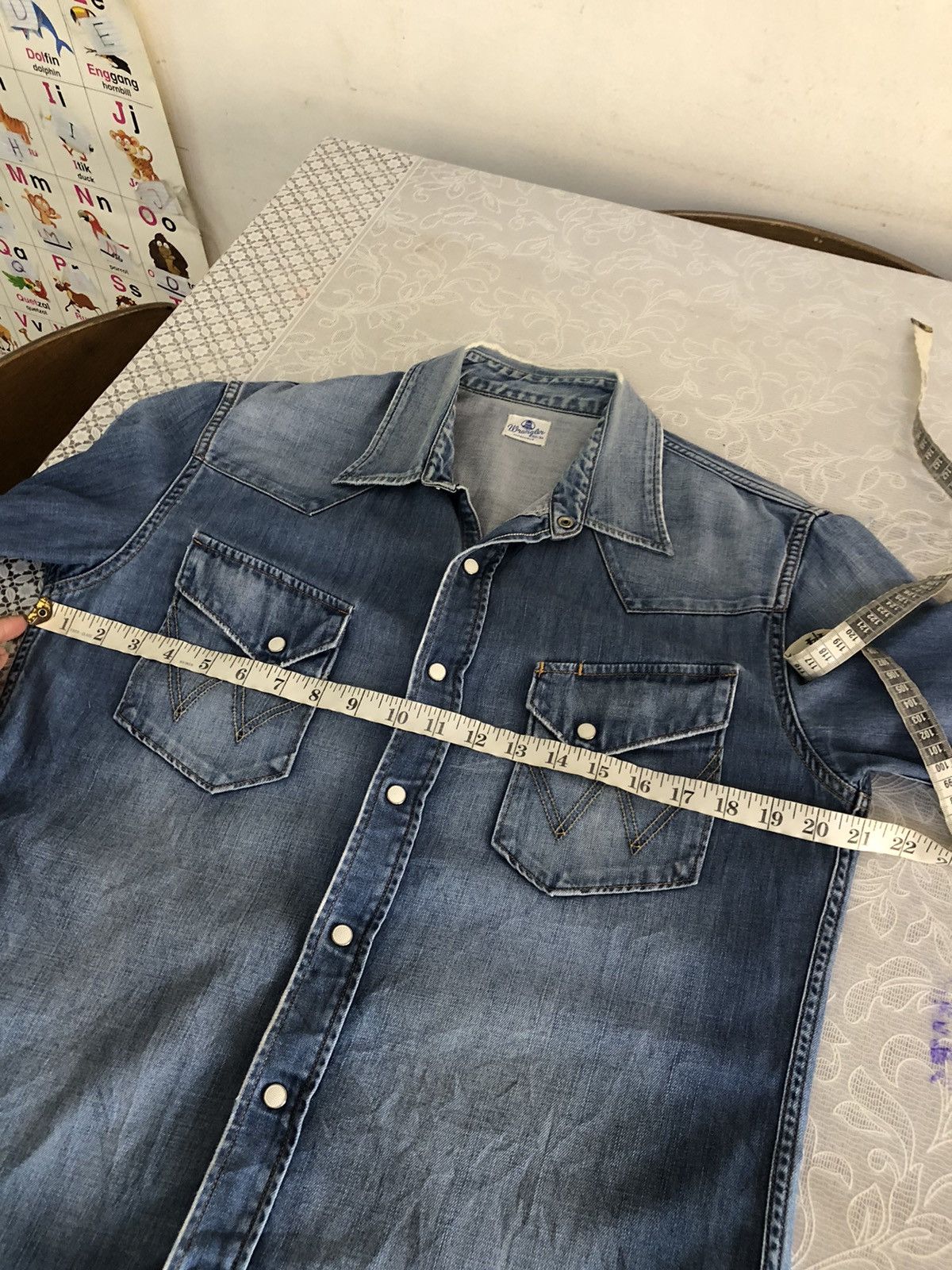 Vintage Nice🔥Vintage Wrangler Distressed Cowboy Style Western Shirt Size US L / EU 52-54 / 3 - 22 Thumbnail