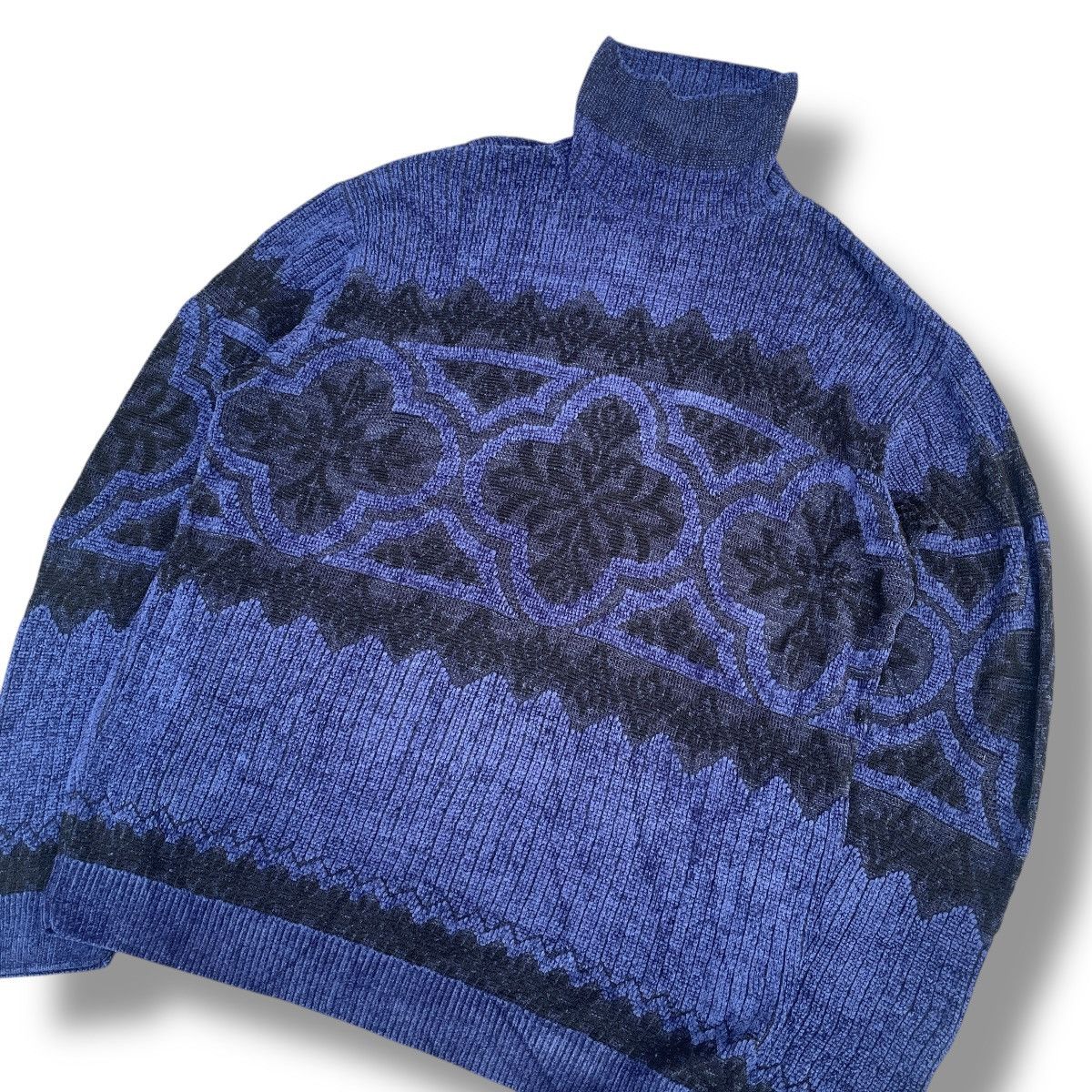 Versace VINTAGE Gianni Versace Classic V2 90s Knit Mock Neck Sweater Size US XXL / EU 58 / 5 - 2 Thumbnail