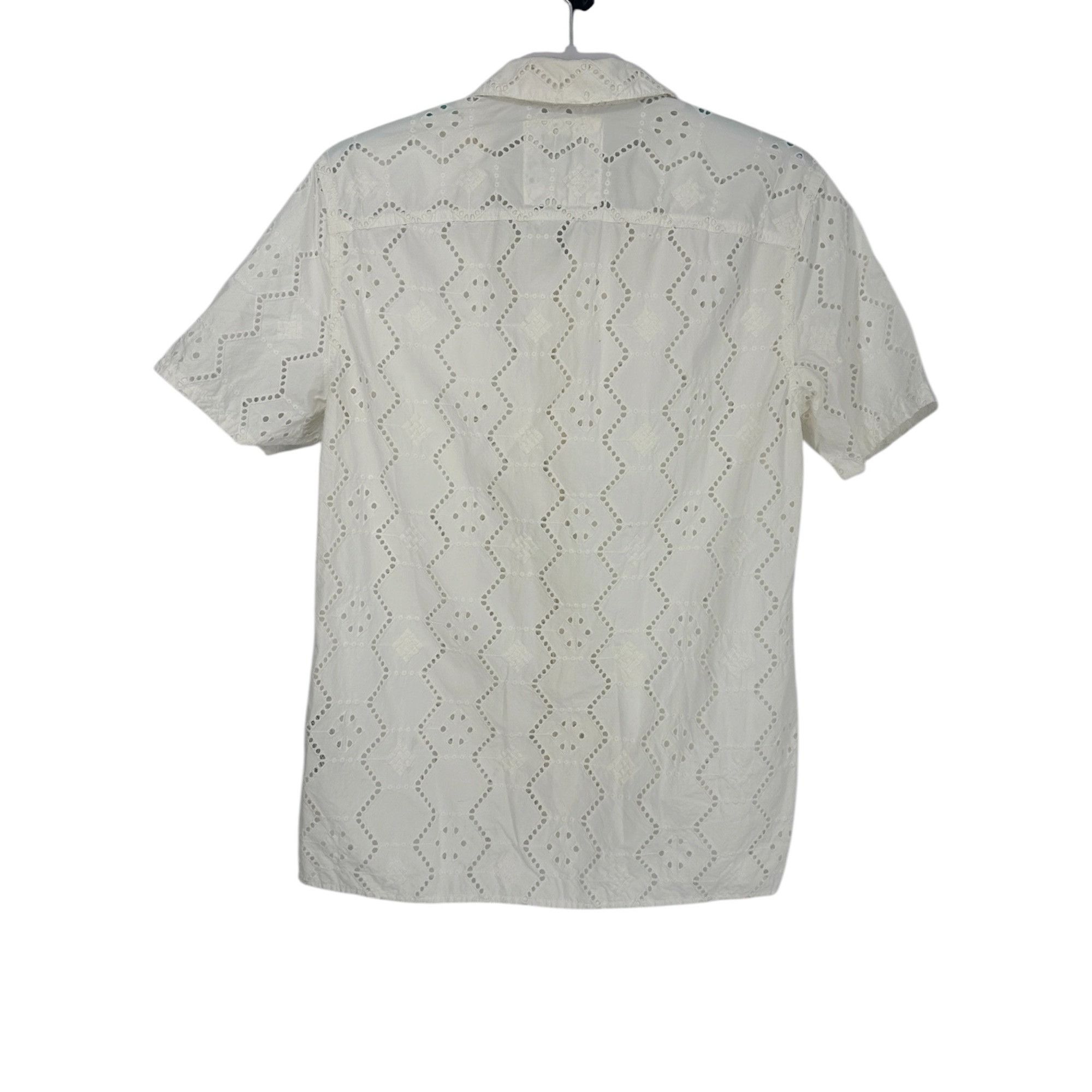 Hollister Hollister Shirt - White Eyelet Button-Up - Size Small Size US S / EU 44-46 / 1 - 2 Thumbnail